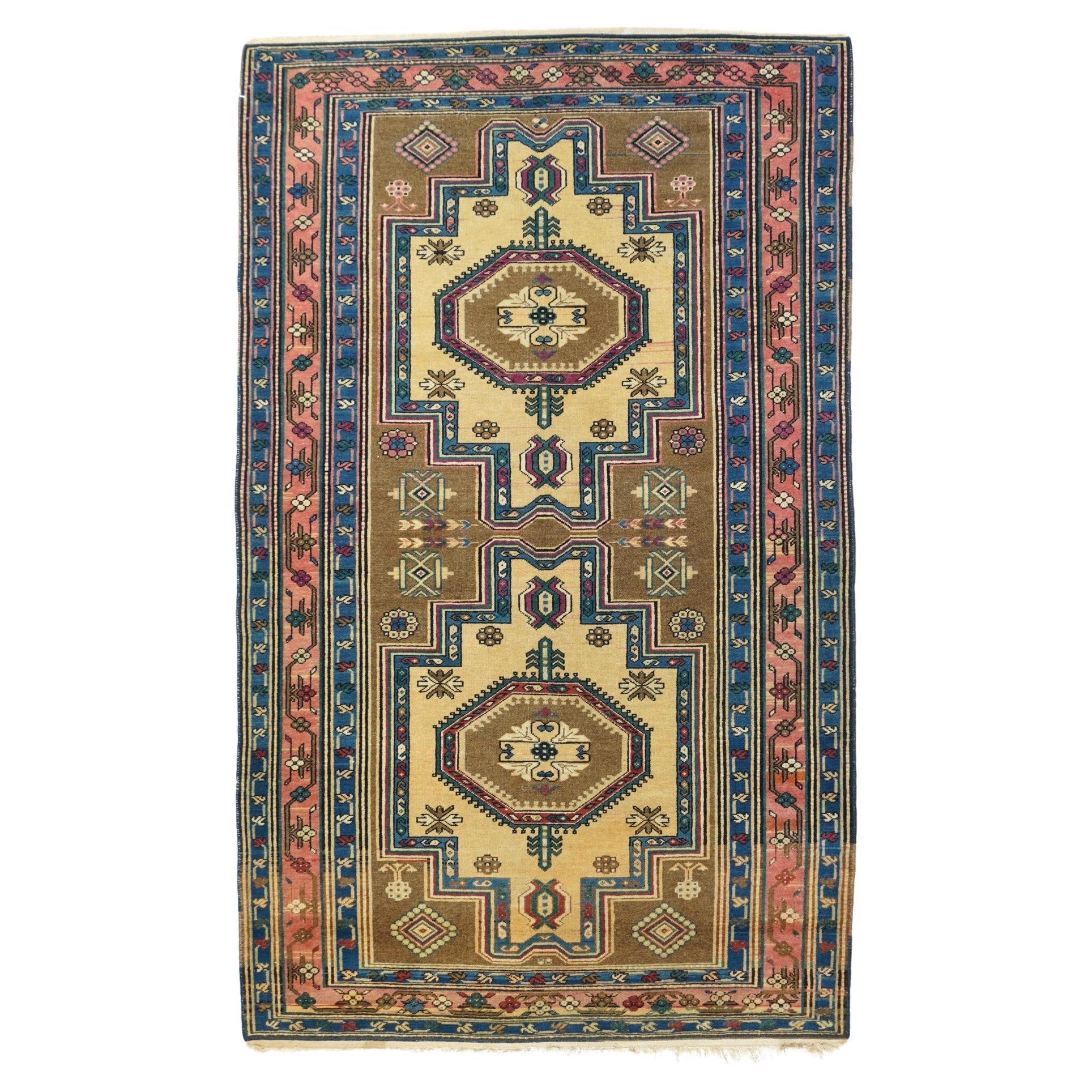 Antique Shirvan Rug 4'1'' x 6'9'' For Sale