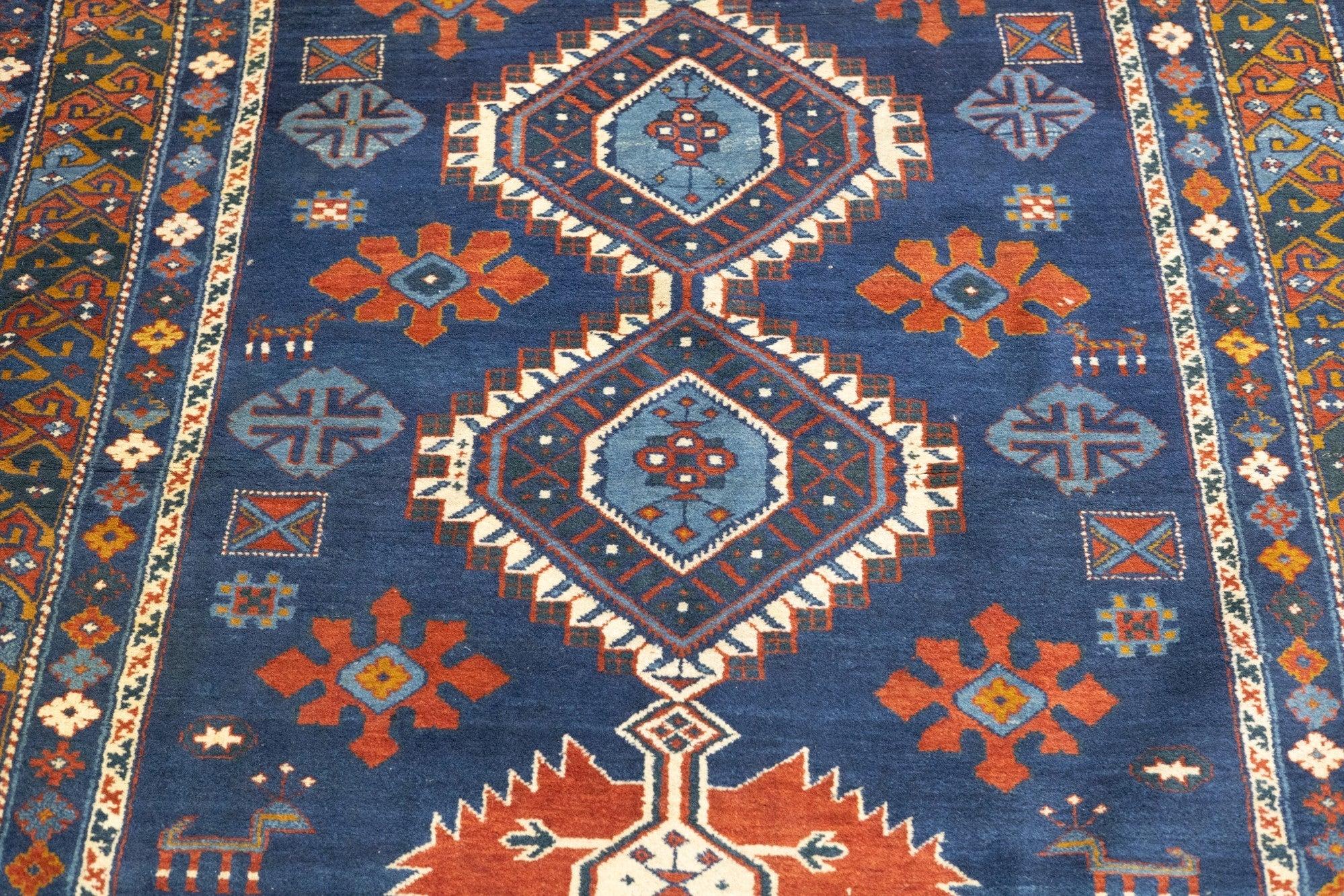 20ième siècle Tapis Shirvan ancien 4'2'' x 6'0