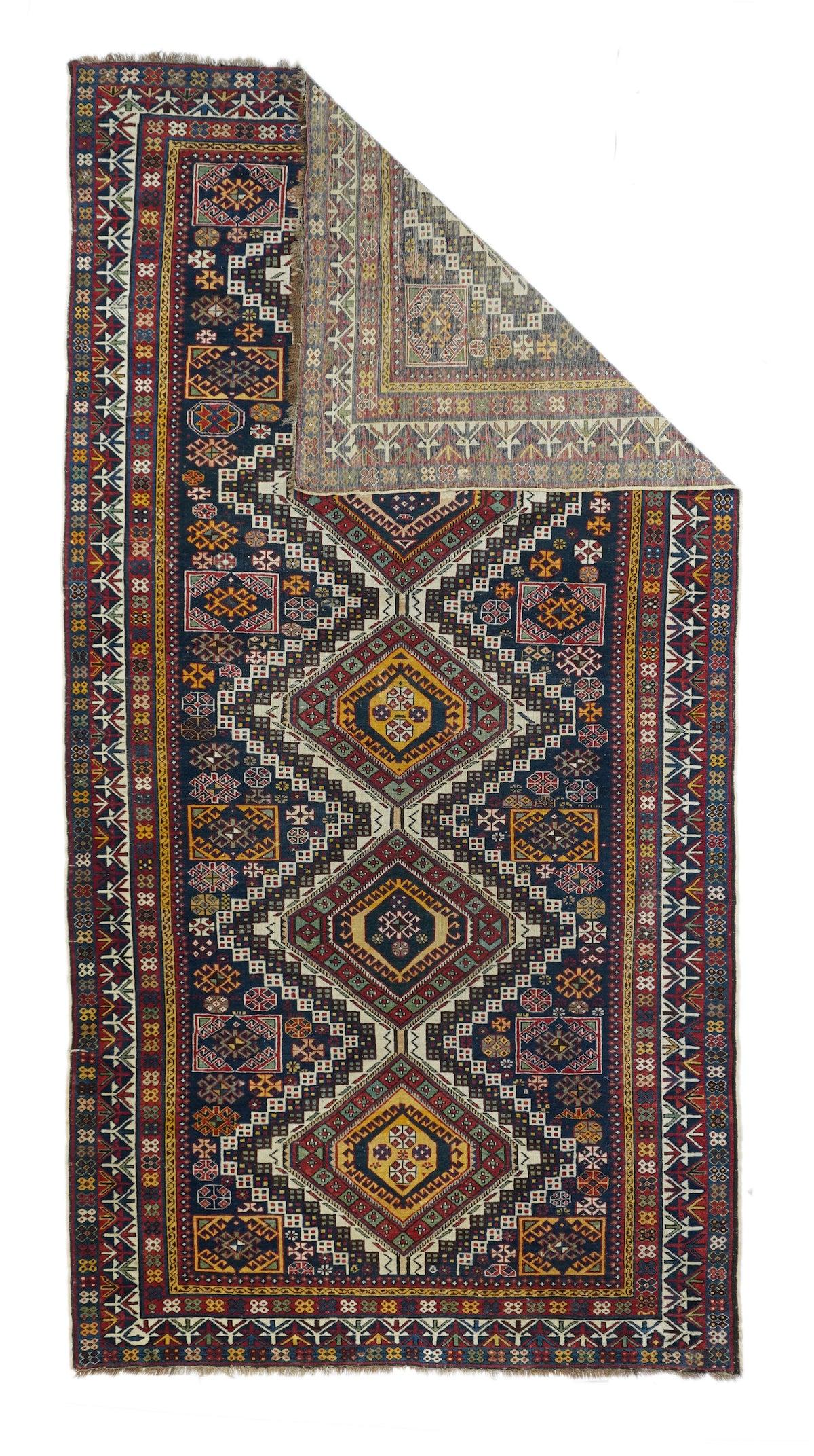 Antique Shirvan rug 4'5'' x 9'.