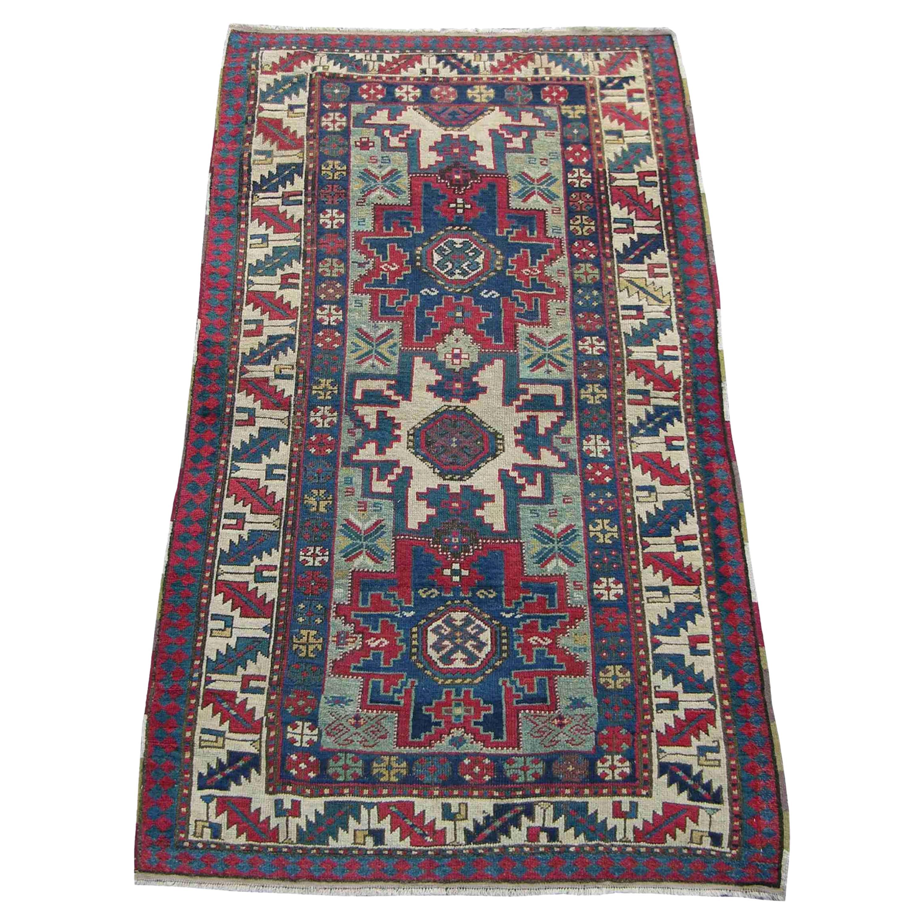 Antique Shirvan Rug 6.10x3.5 For Sale