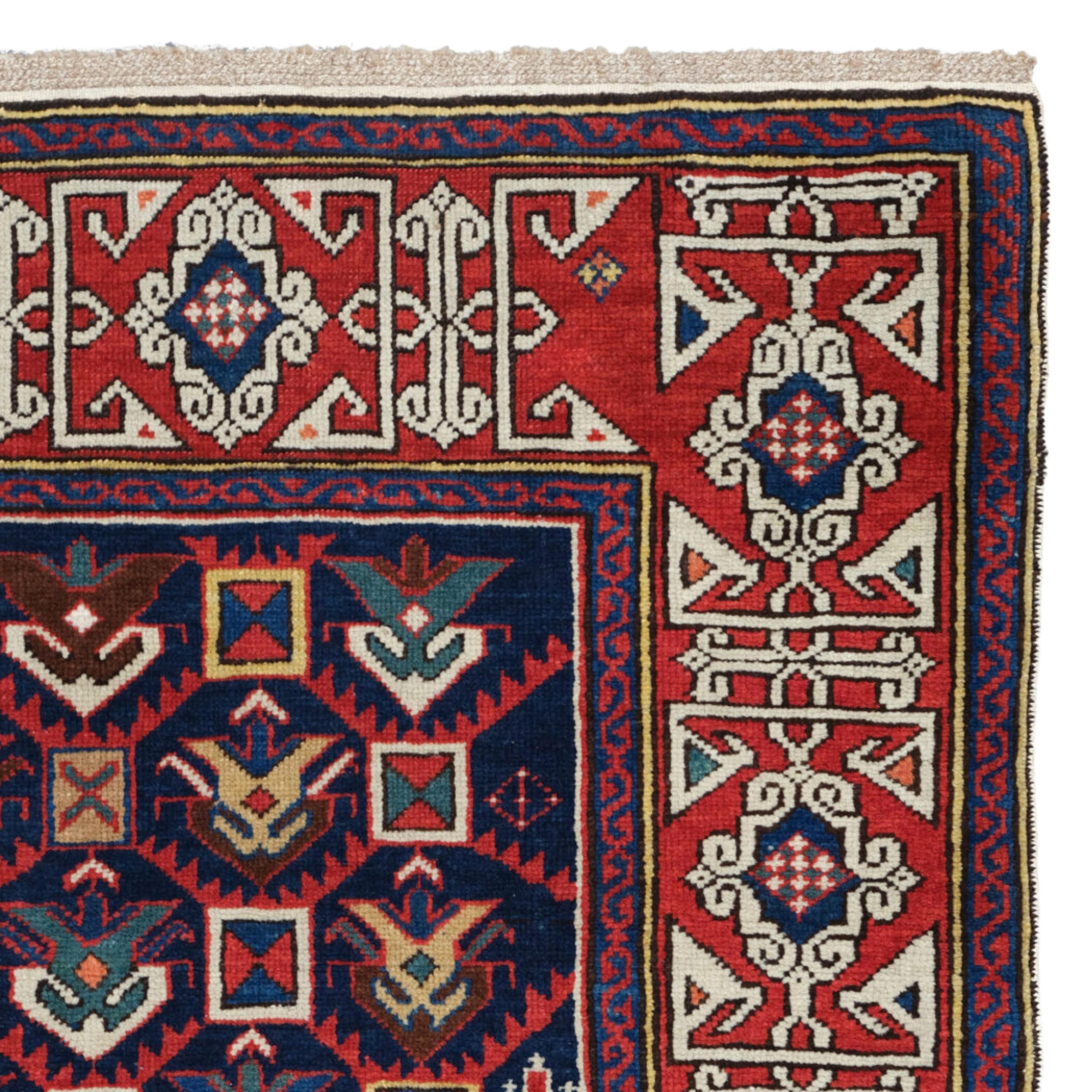 19th Century Antique Shirvan Rug - Caucasian Shirvan rug from the late 19th century For Sale