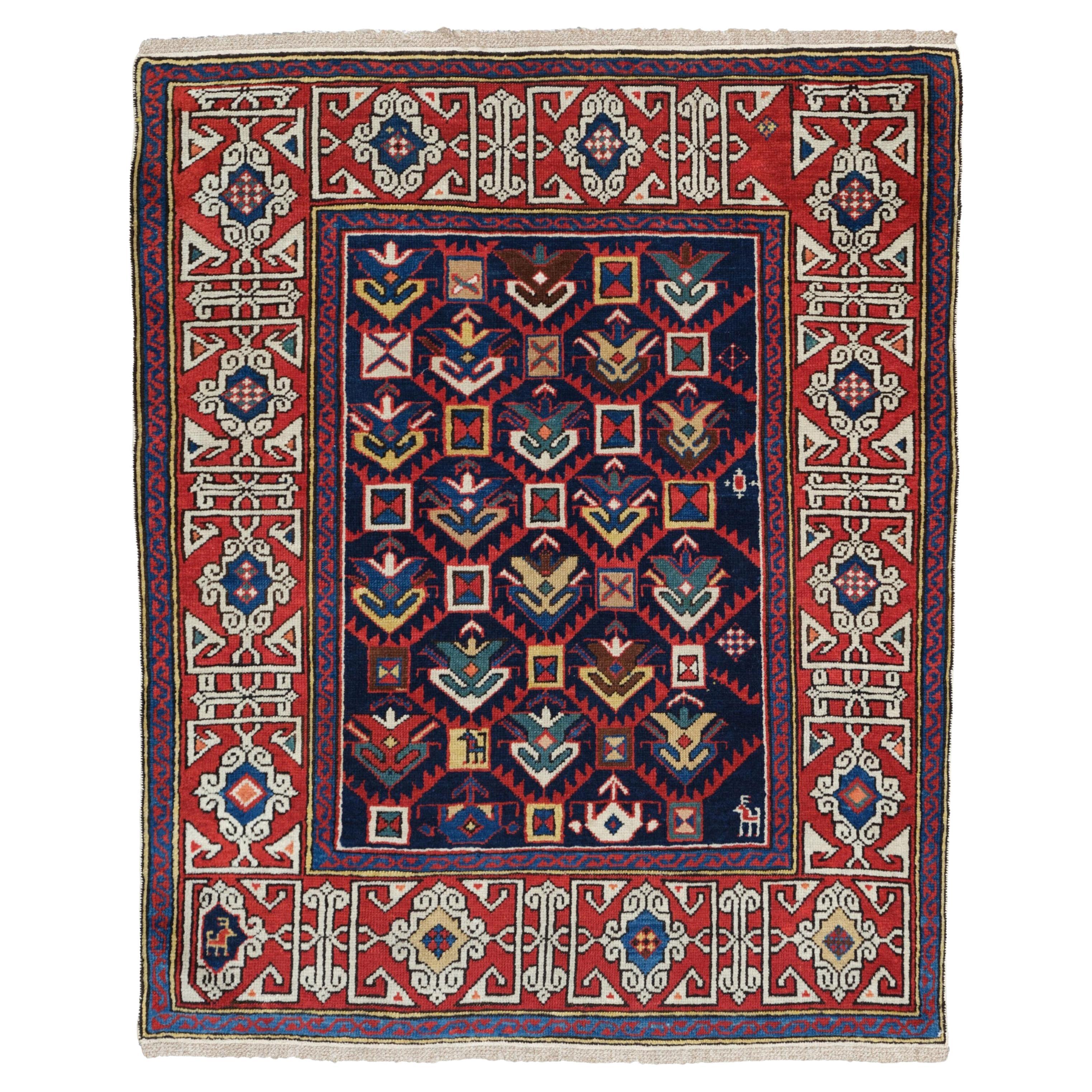 Tapis Shirvan antique - Tapis caucasien Shirvan de la fin du 19e siècle