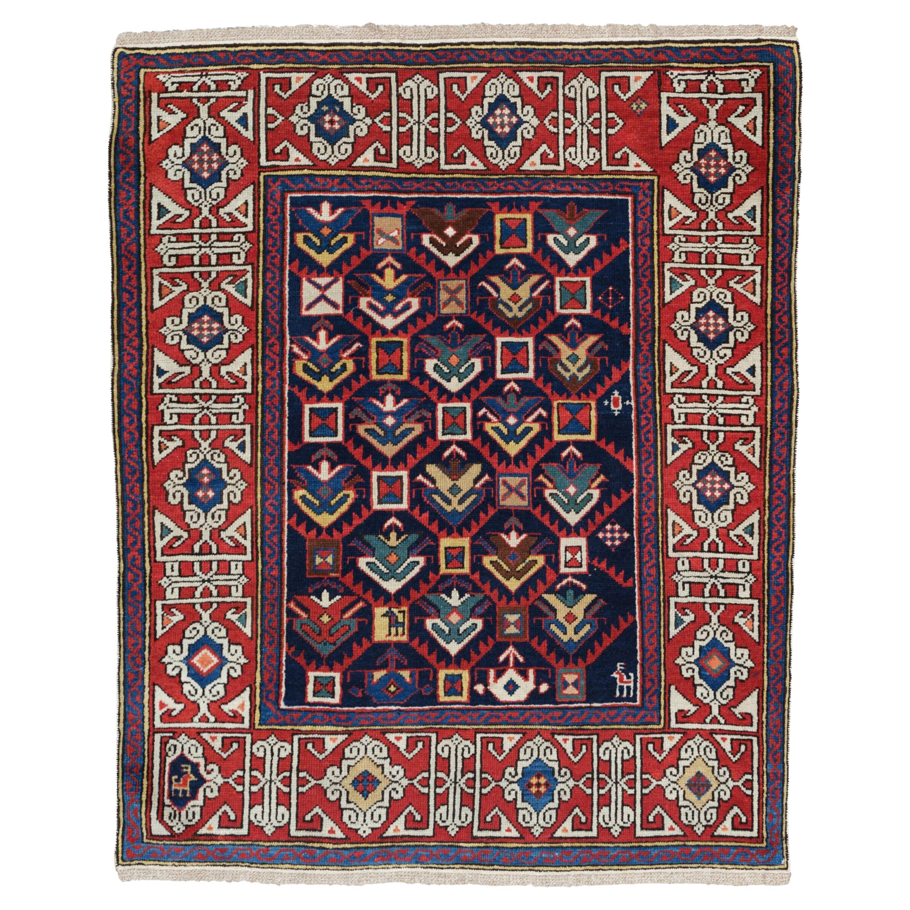 Antique Shirvan Rug - Caucasian Shirvan rug from the late 19th century For Sale