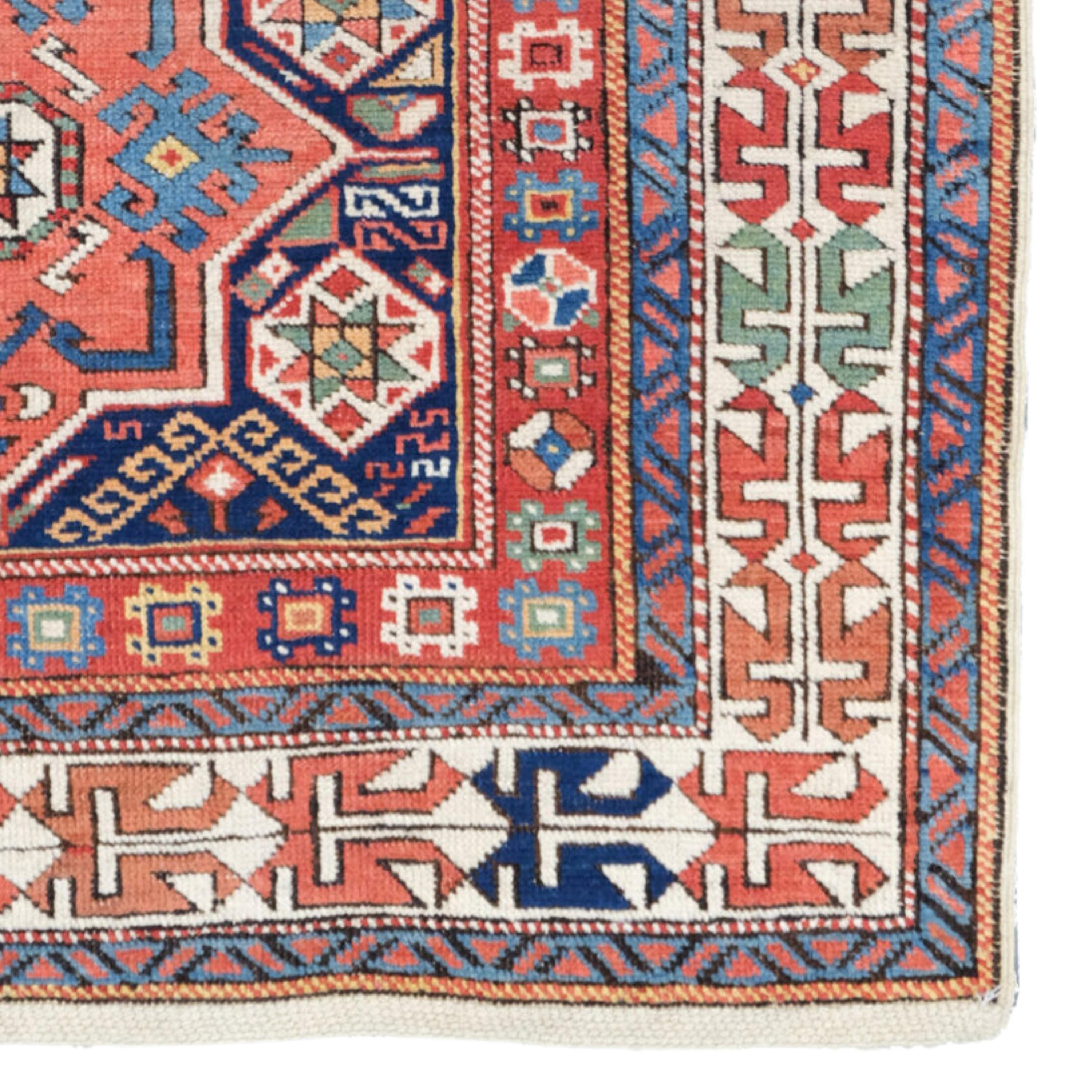 Antiker Schirwan-Teppich - um 1880, antiker kaukasischer Teppich (19. Jahrhundert) im Angebot