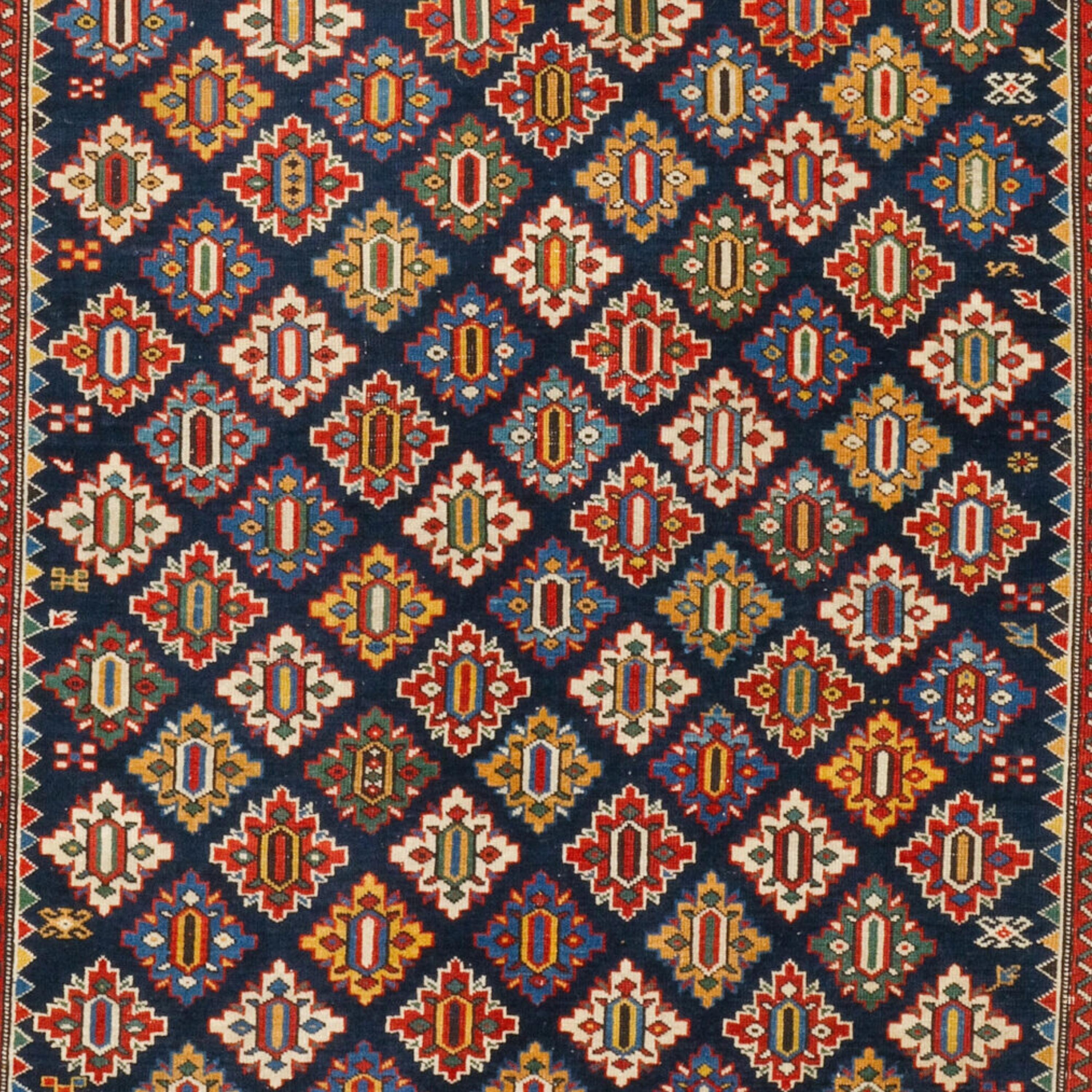 Alfombra Shirvan antigua - Alfombra Shirvan Kuba del Cáucaso de finales del siglo XIX Caucásico en venta