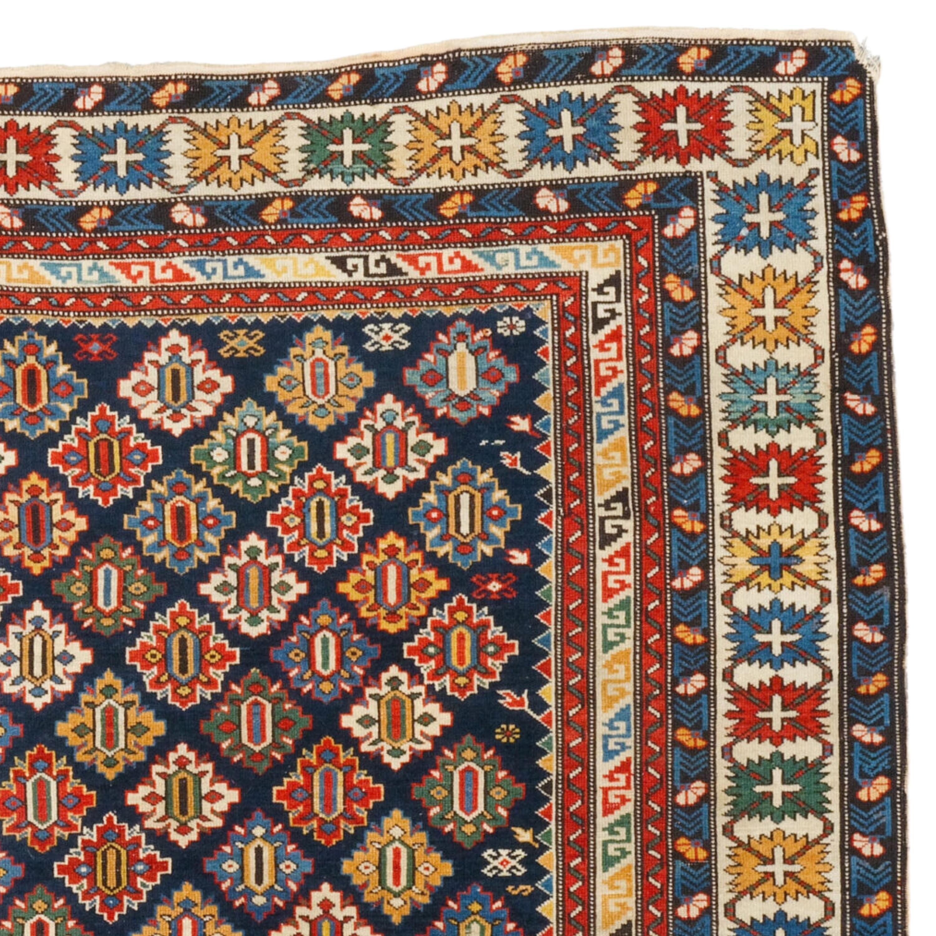 Alfombra Shirvan antigua - Alfombra Shirvan Kuba del Cáucaso de finales del siglo XIX en Bueno estado para la venta en Sultanahmet, 34