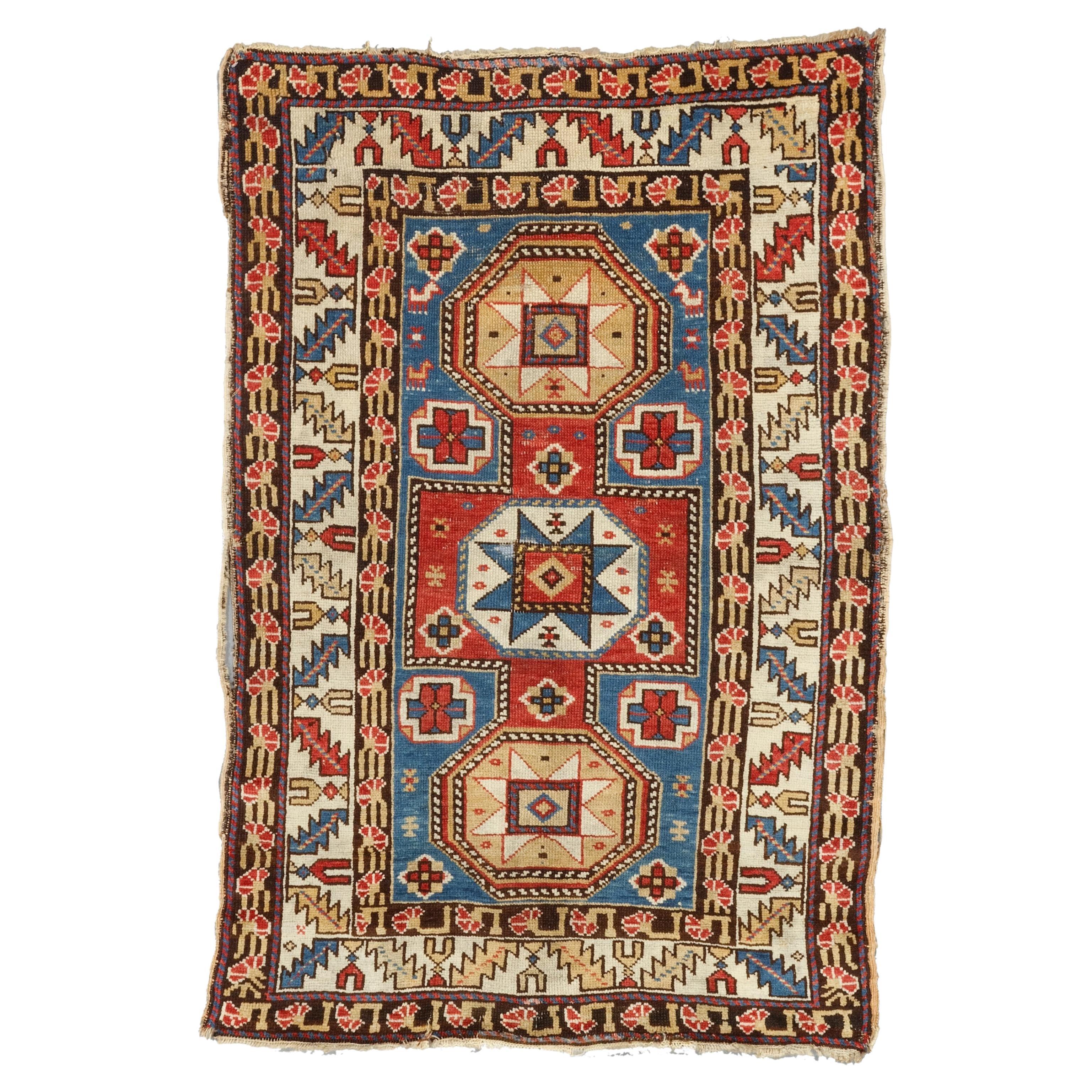 Antique Shirvan Rug - Late Of The 19th Century Caucasian Shirvan Rug For Sale
