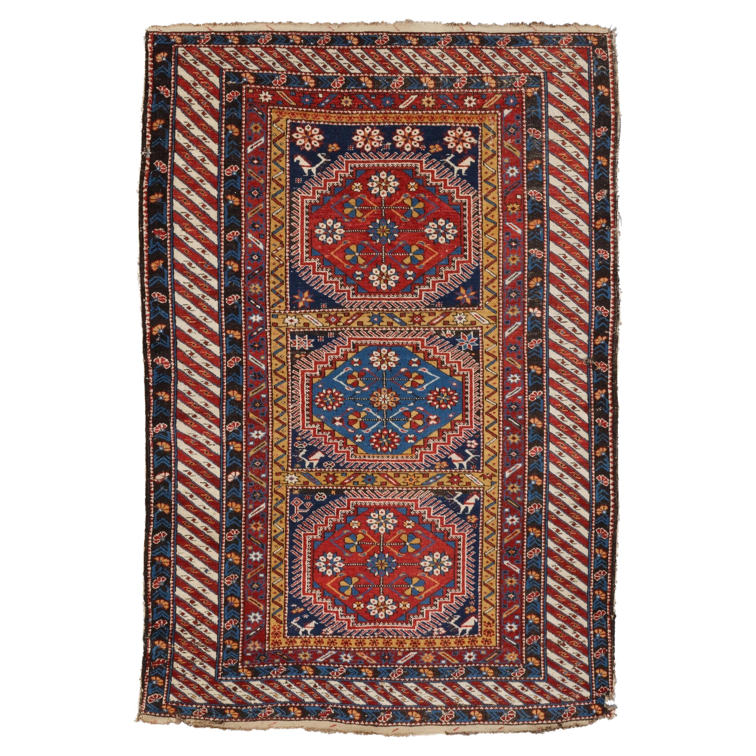 Antique Shirvan Rug - Late Of The 19th Century Caucasian Shirvan Rug For Sale