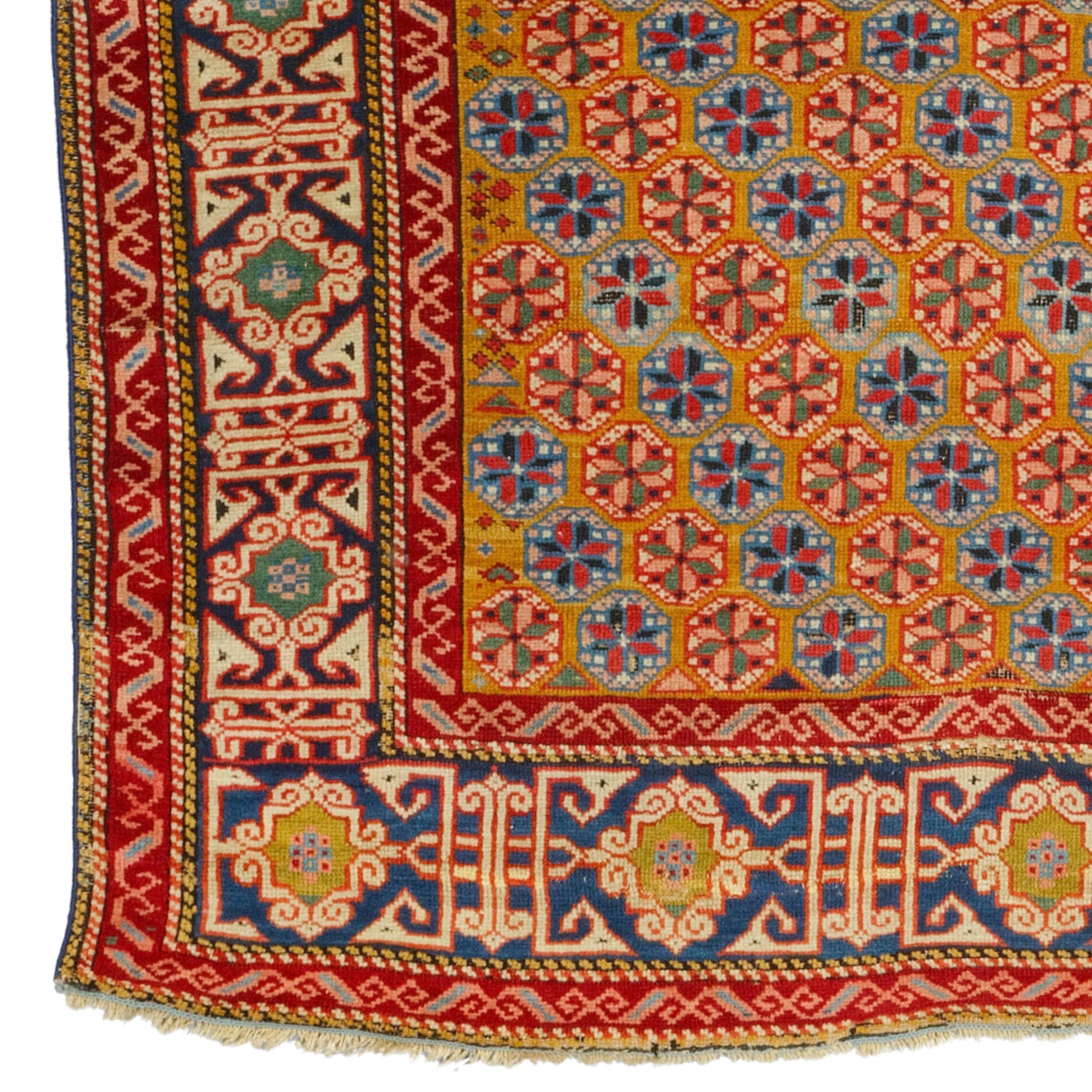 Middle Of The 19th Century Caucasian  Shirvan Rug
Size: 125 x 155 cm (4,1 - 5 ft)

Add Art and History to Your Home: 19th Century Caucasian Shirvan Rug

Would you like to add both art and history to the decoration of your home? Then don't miss this
