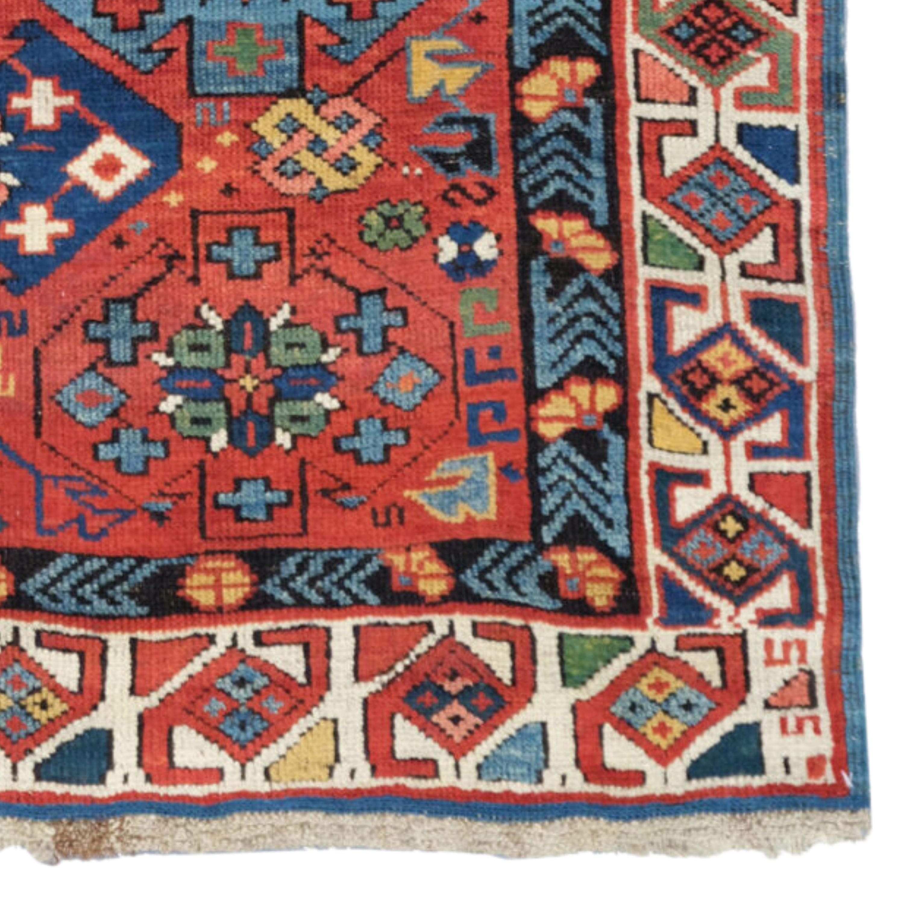 Wool Antique Shirvan Rug - Shirvan rug from the late 19th century, Caucasian Rug For Sale
