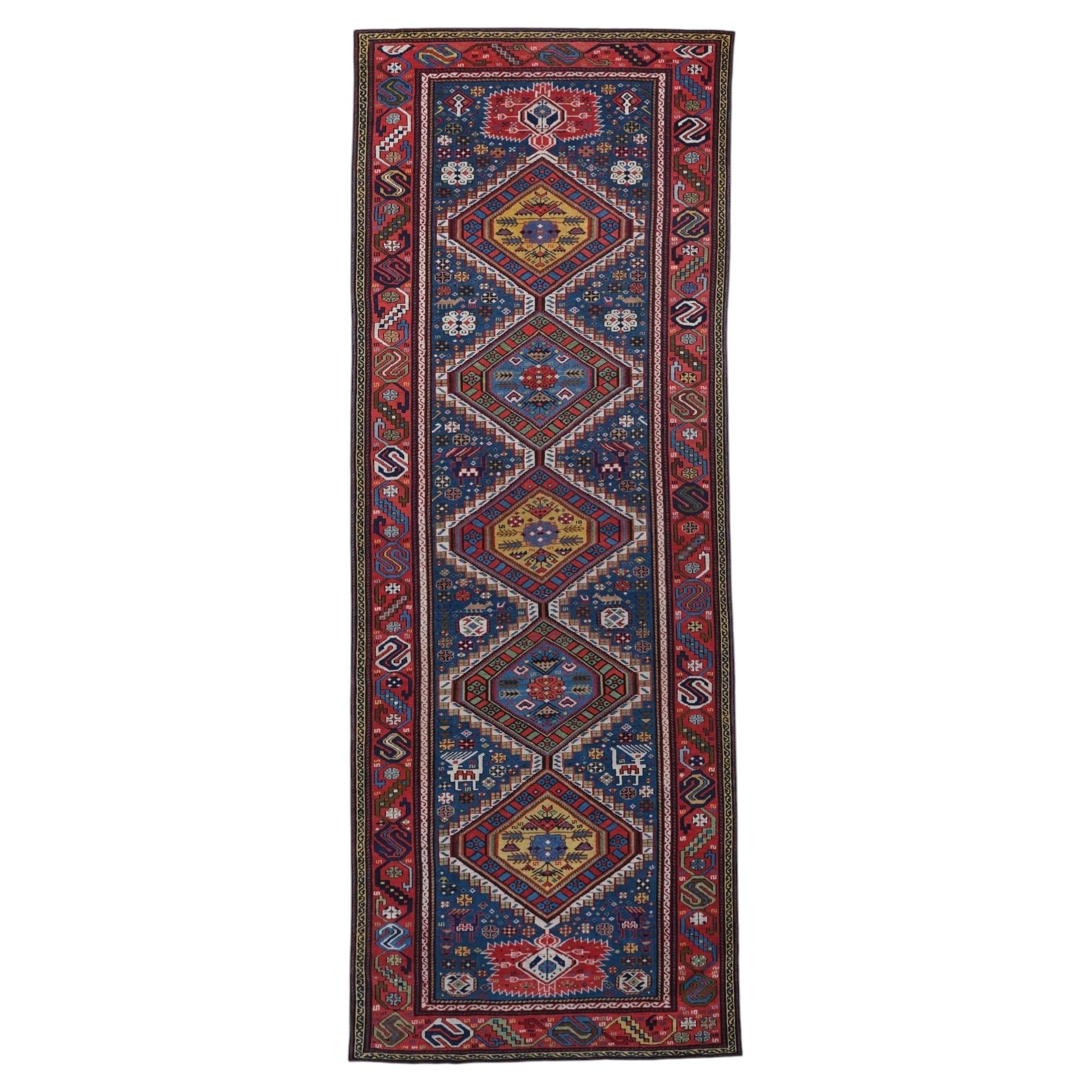 Tappeto da corridoio antico di Shirvan - Fine del XIX secolo