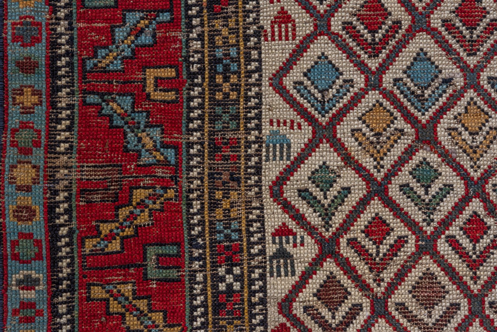 20th Century Antique Shirvan Small Mat in Red For Sale