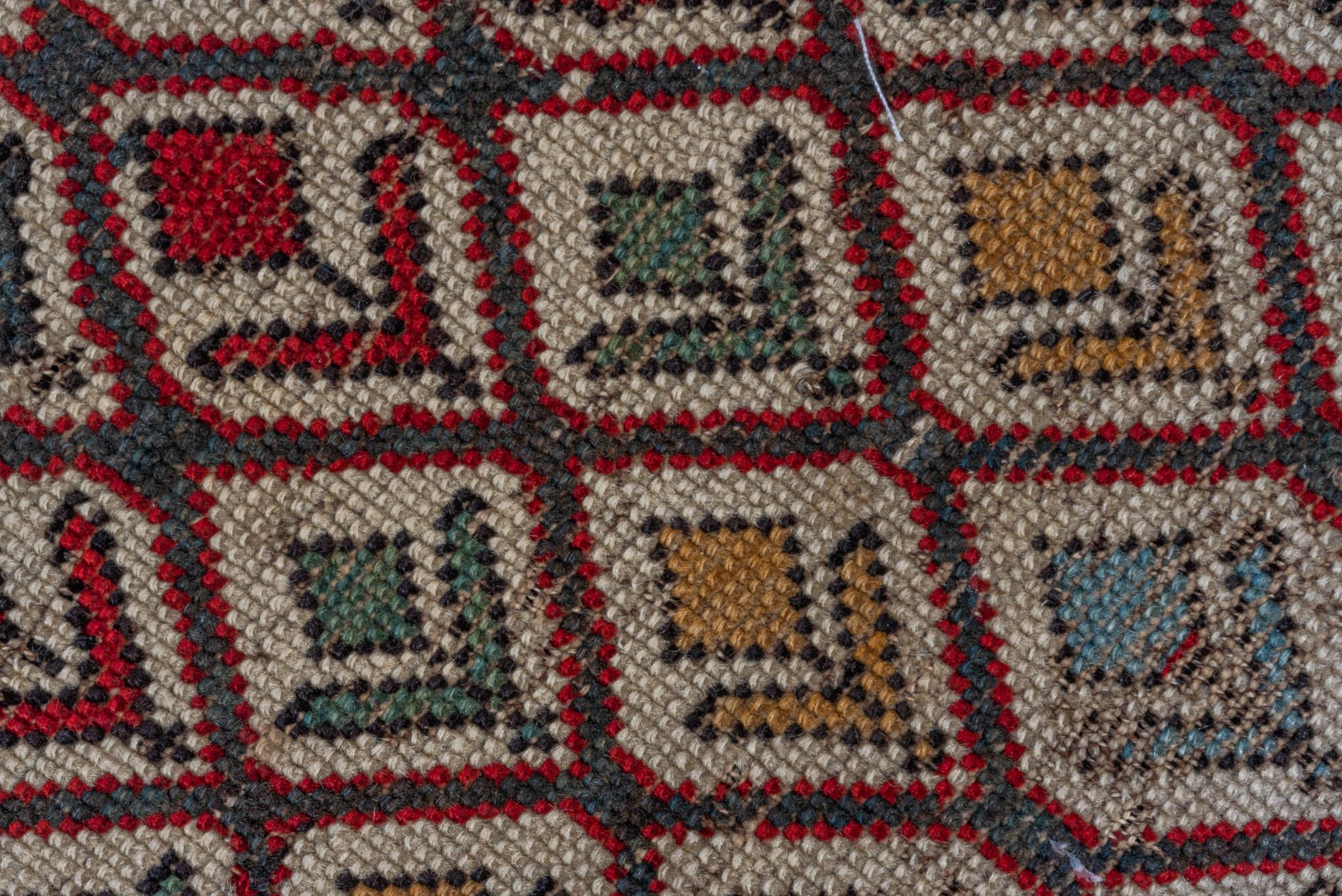 Wool Antique Shirvan Small Mat in Red For Sale