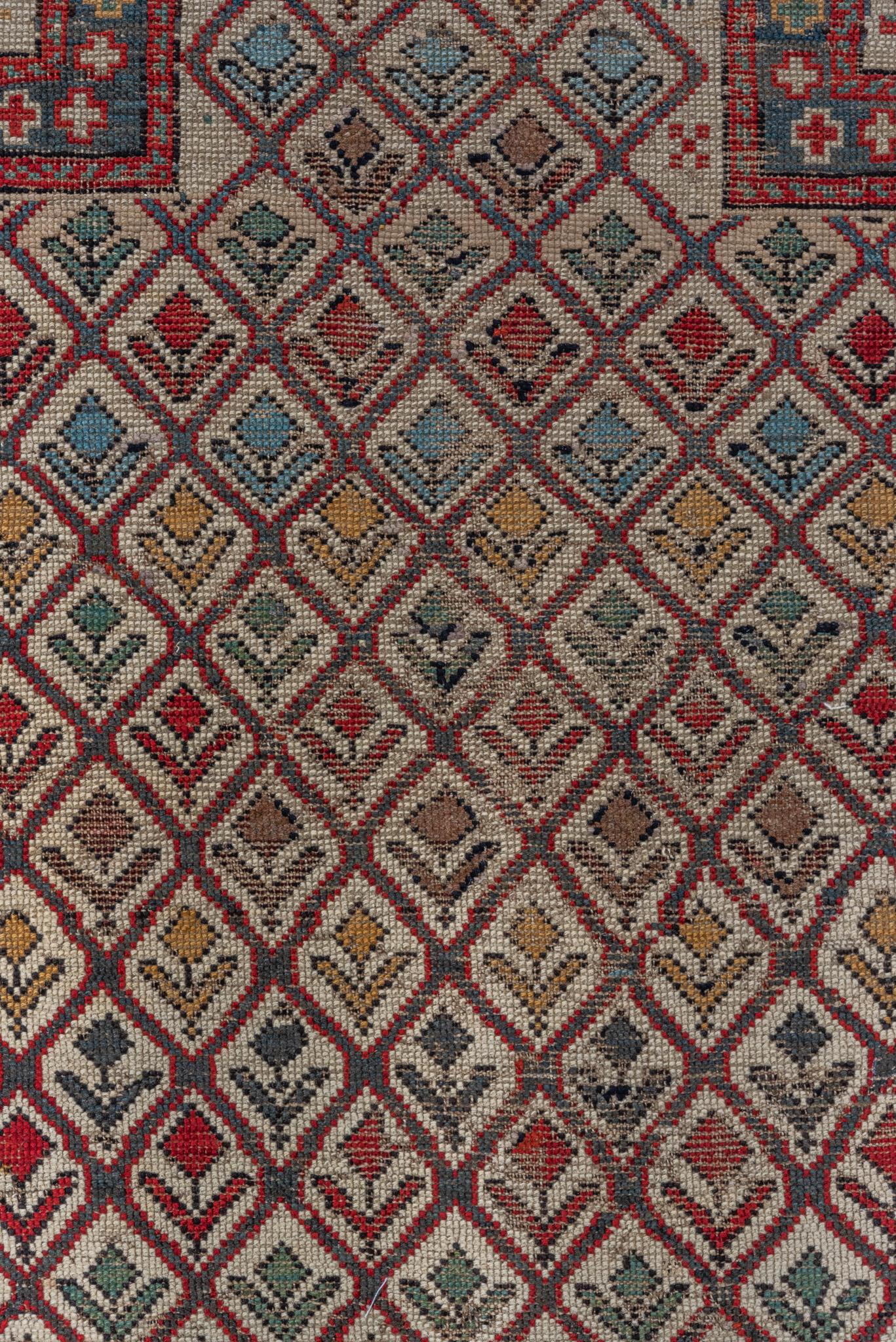 Antique Shirvan Small Mat in Red For Sale 3