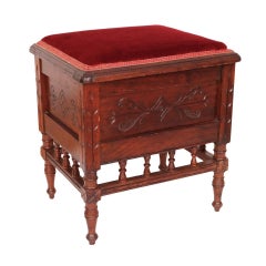 Antique Shoe Shine Foot Stool