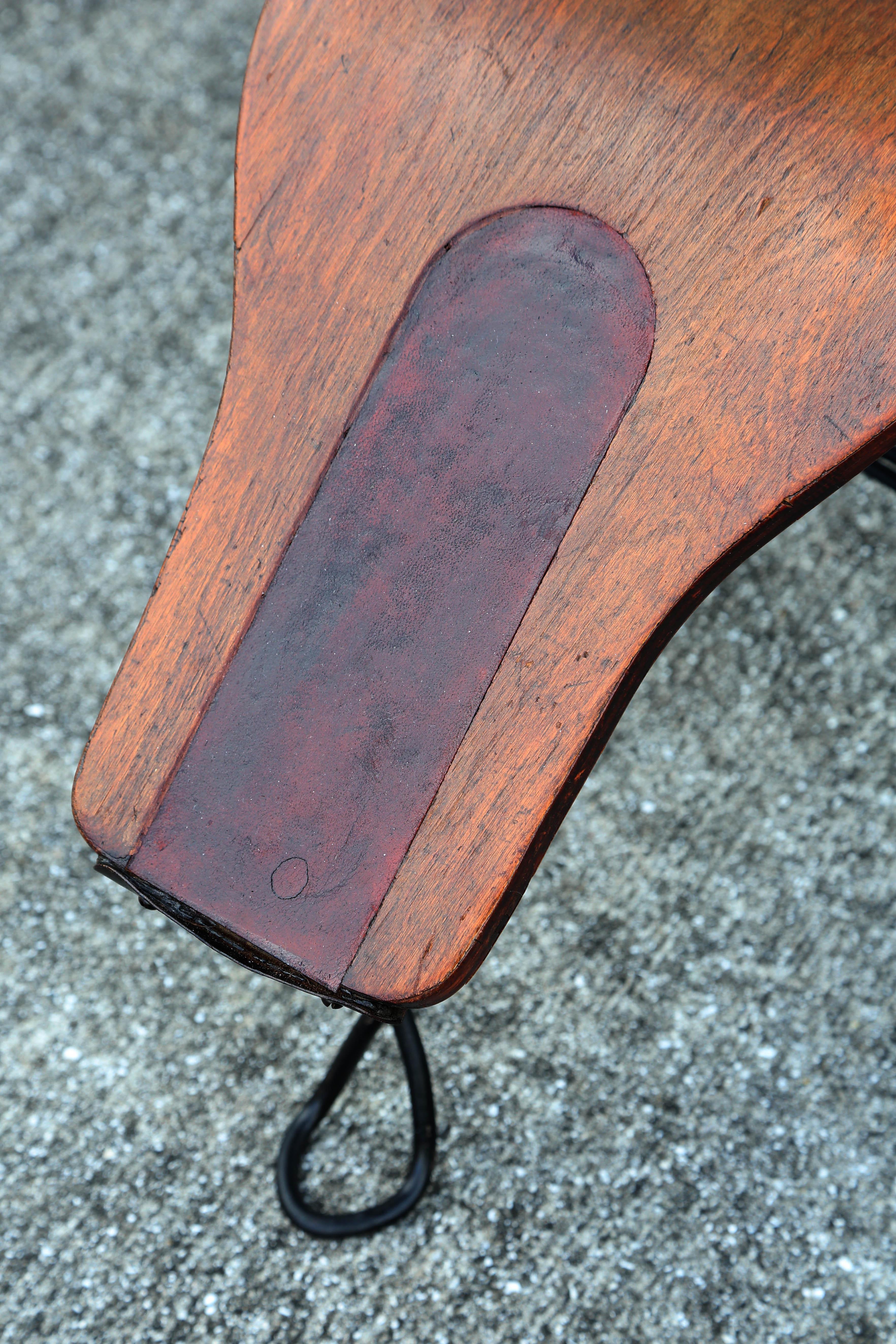 vintage shoe shine stool