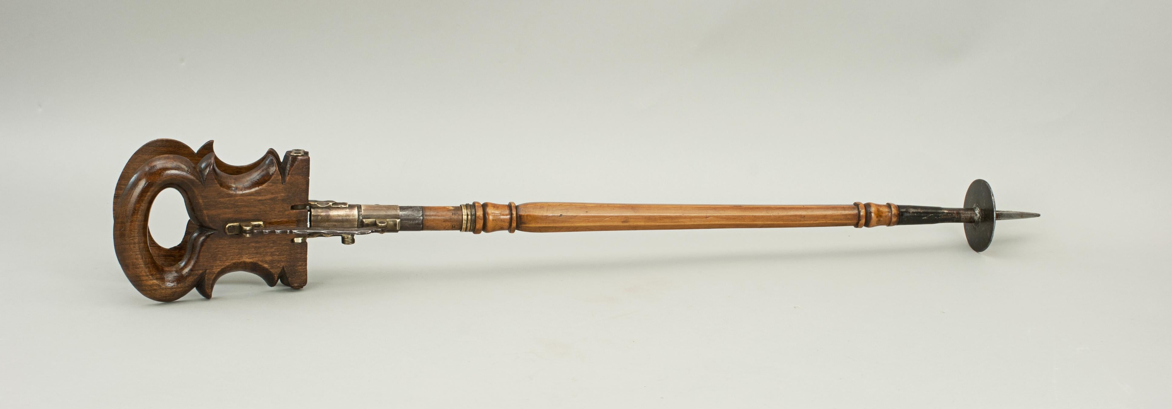 Late 19th Century Antique Shooting Stick, Walking Stick, Victorian Fruitwood, 19th Century