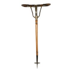 Antique Shooting Stick, Walking Stick, Victorian Fruitwood, 19th Century