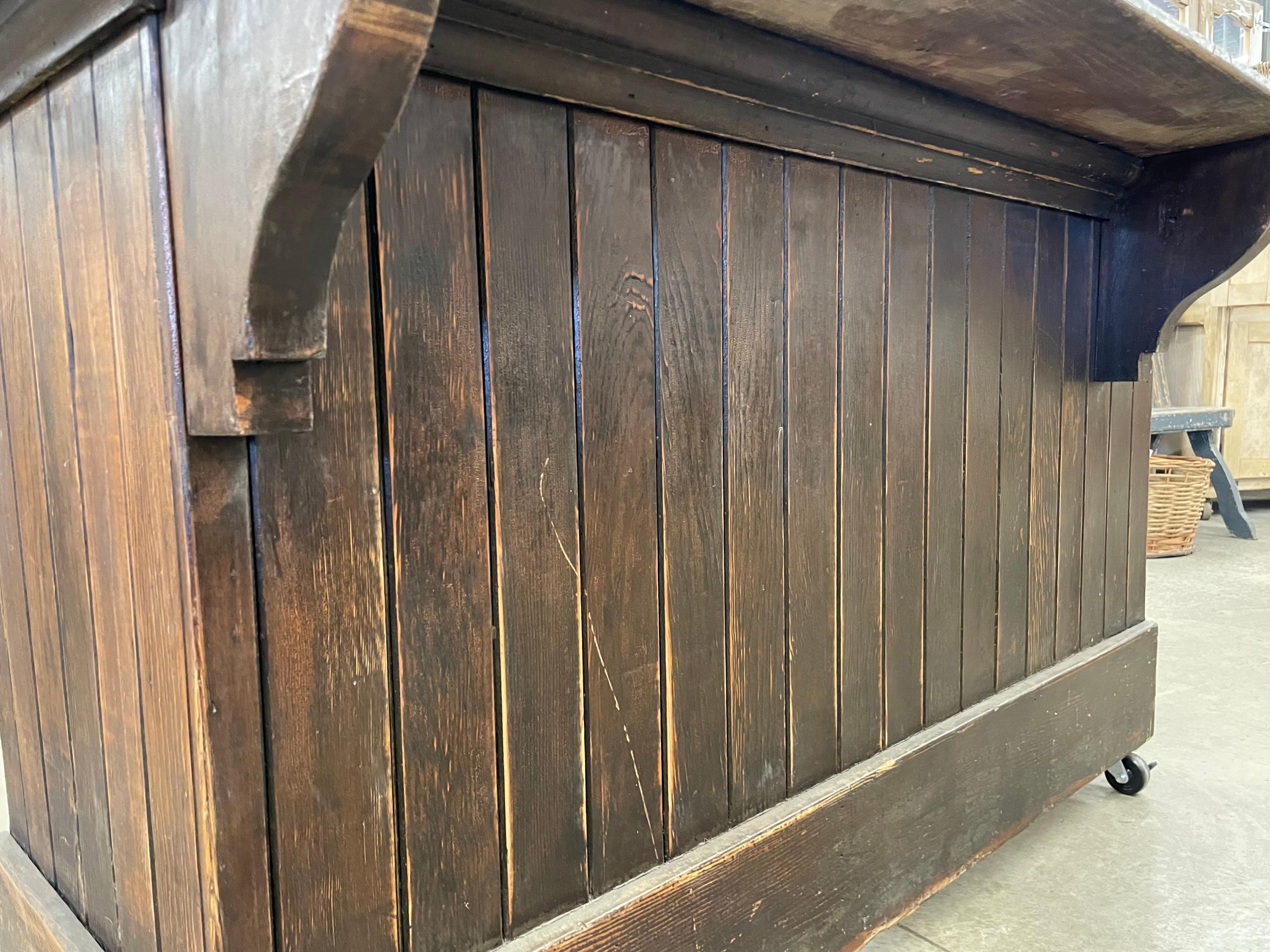 Legno Bancone o bar del negozio di antiquariato