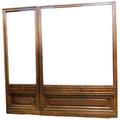 Antique Shop Facade Door in Walnut, Two Parts, 19th Century, Turin 
Italy
