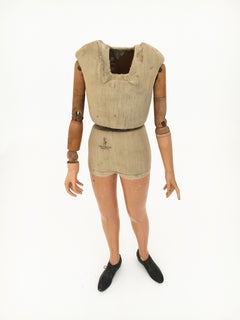 Primitive Modern Antique Mannequin Male Torso Obsolete Object, Germany 1920s
