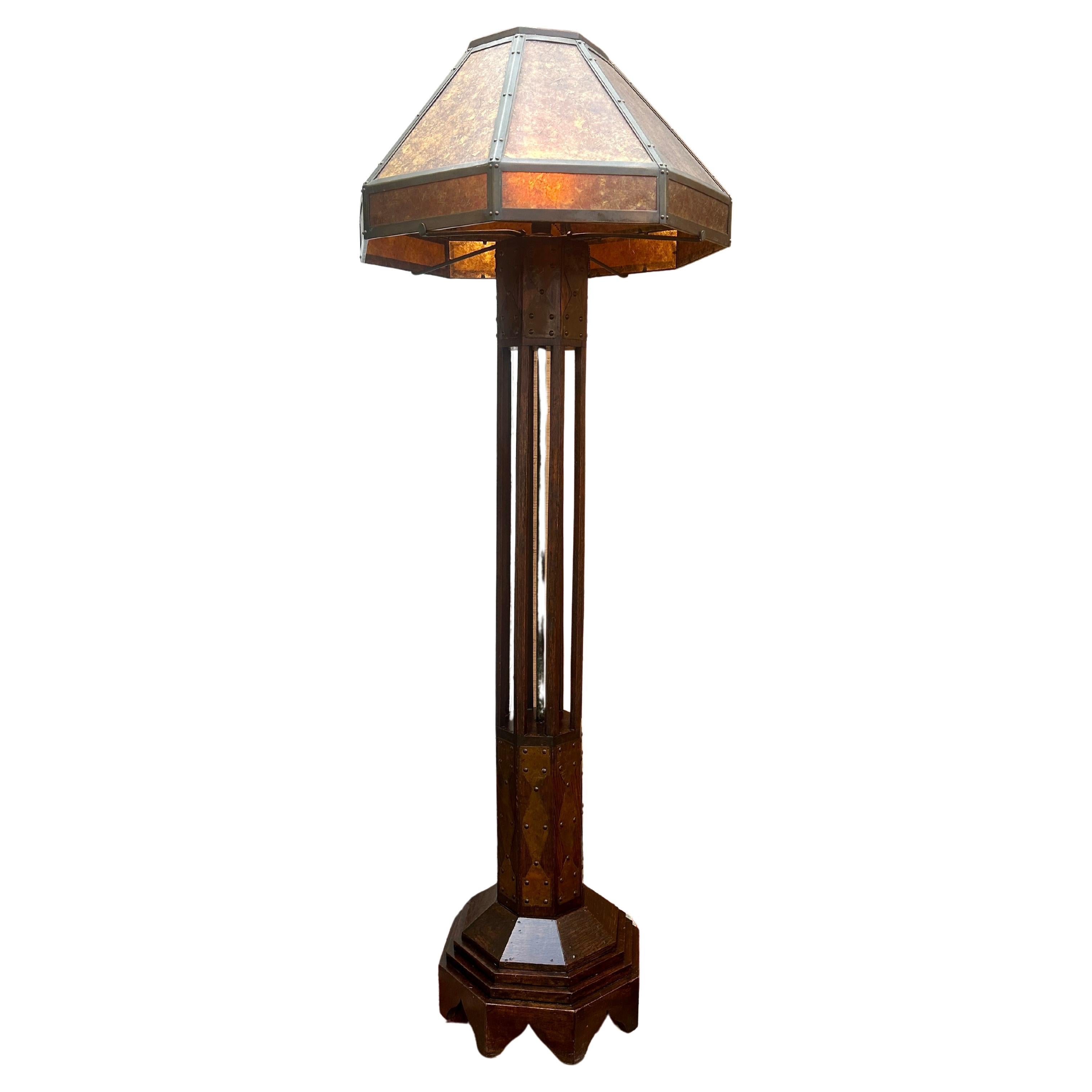 Antique "Shop of the Crafter" A&C Floor Lamp, Stickley Era  W7969   MUST  SELL