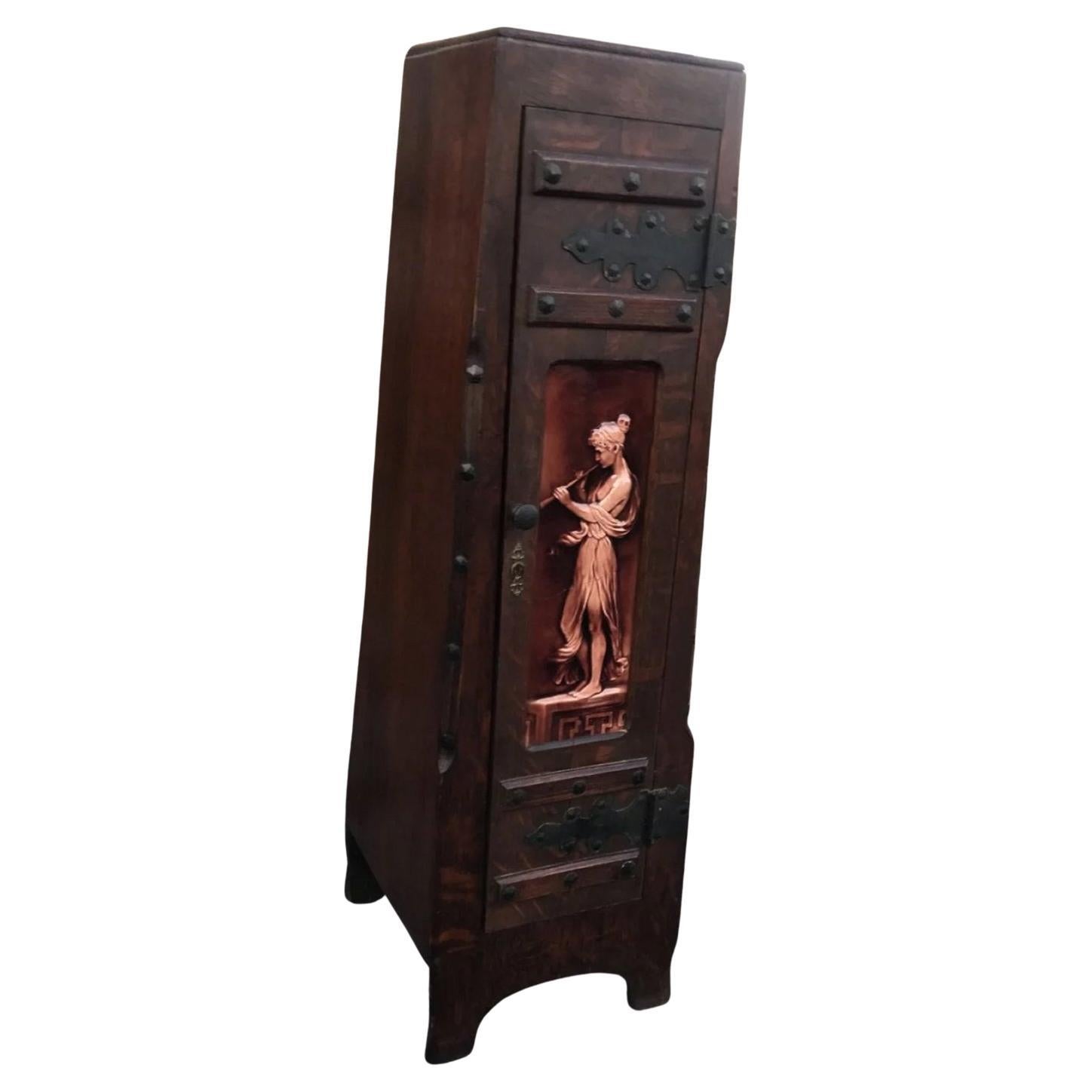 Antique "Shop of the Crafter"  Cabinet OSCAR ONKEN , Stickley Era -    MUST SELL