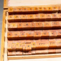 Antique Shopkeeper's Sign & Price Rubber Ink Stamp Set Kit c.1920