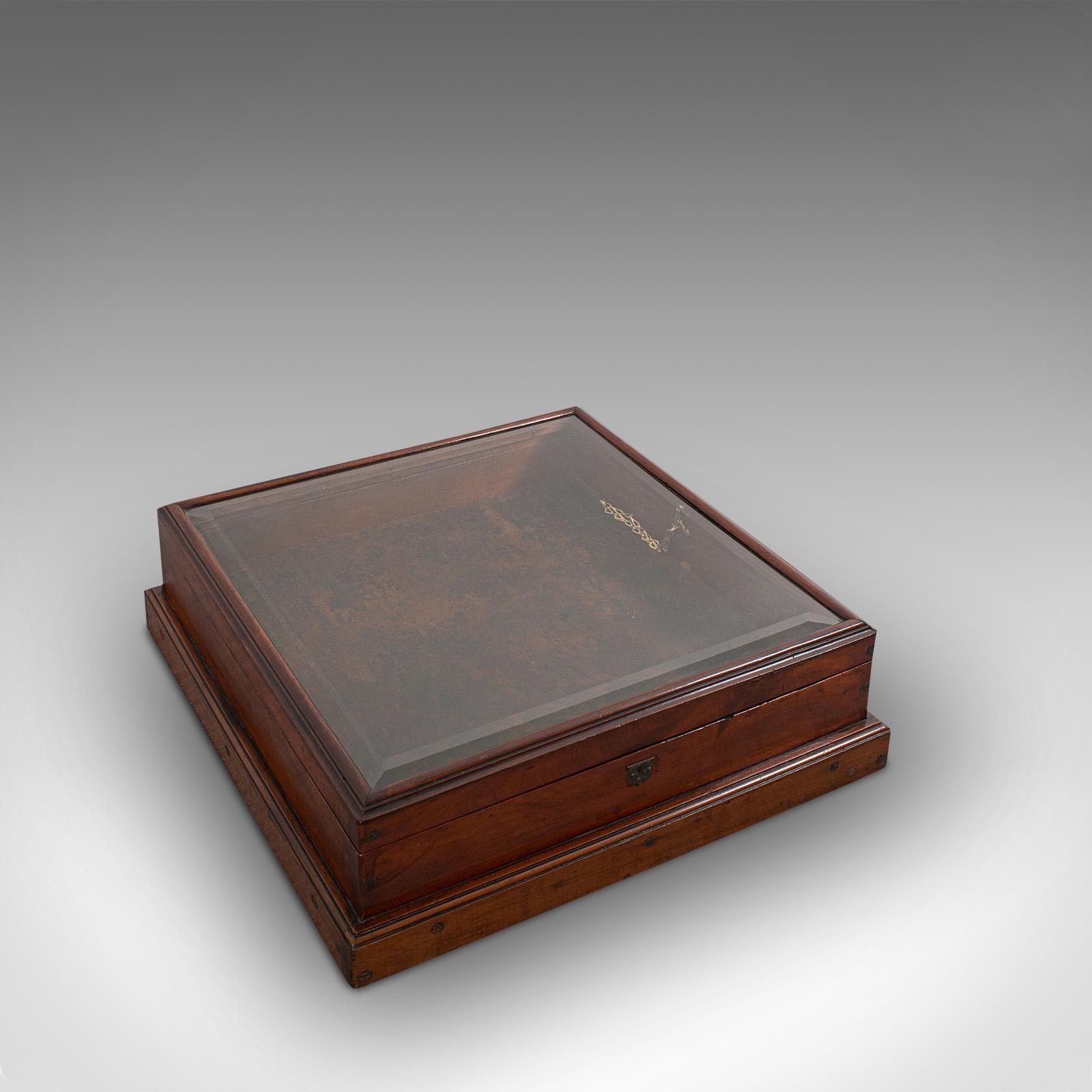 Antique Shop's Countertop Bijouterie Case, Walnut, Display Cabinet, Victorian 3