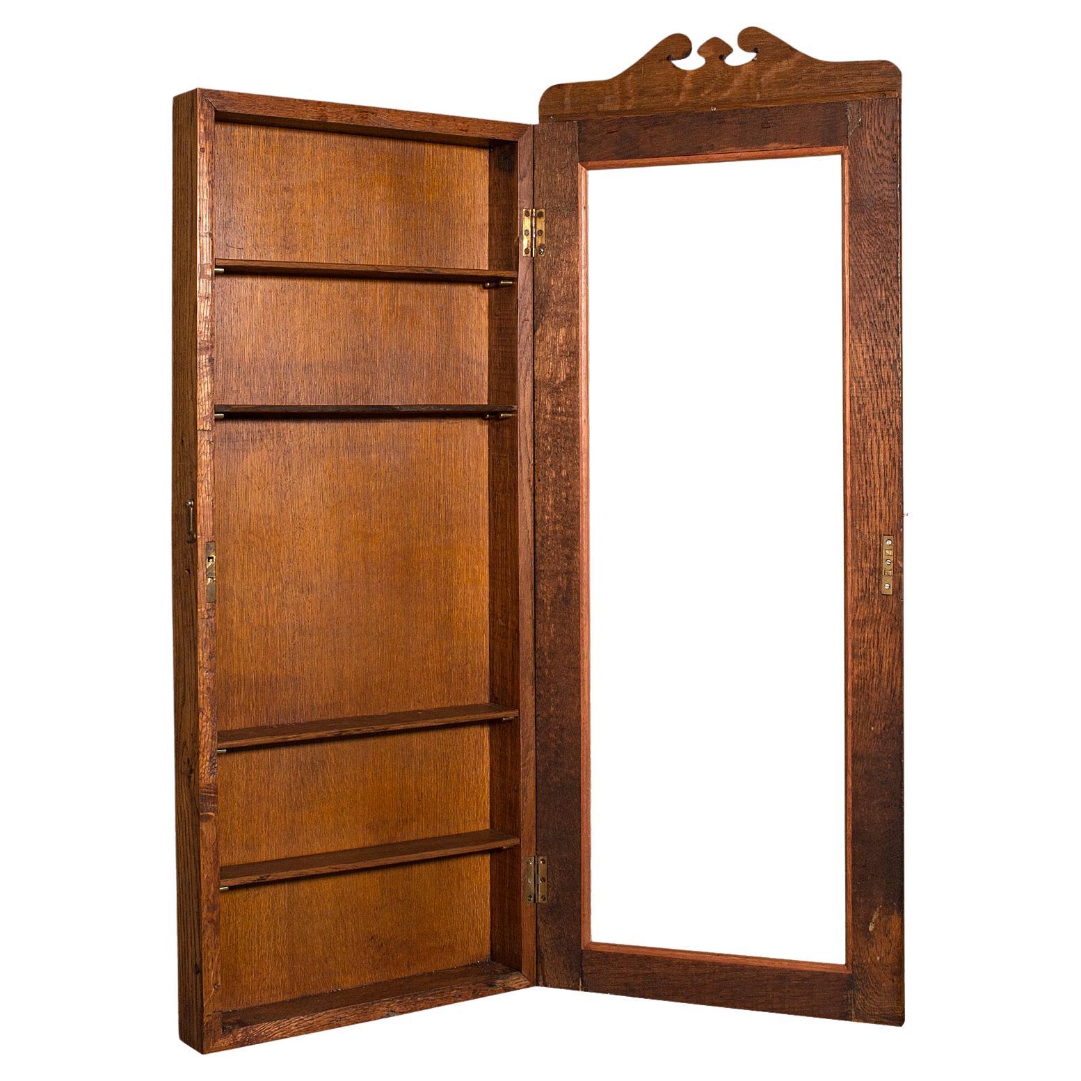 Antique Shop's Display Cabinet, English, Oak, Glass Showcase, Retail, Edwardian For Sale