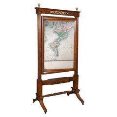 Antiker antiker Shop-Spiegel, englisch, Nussbaum, Cheval, Verkauf, Regency, um 1820