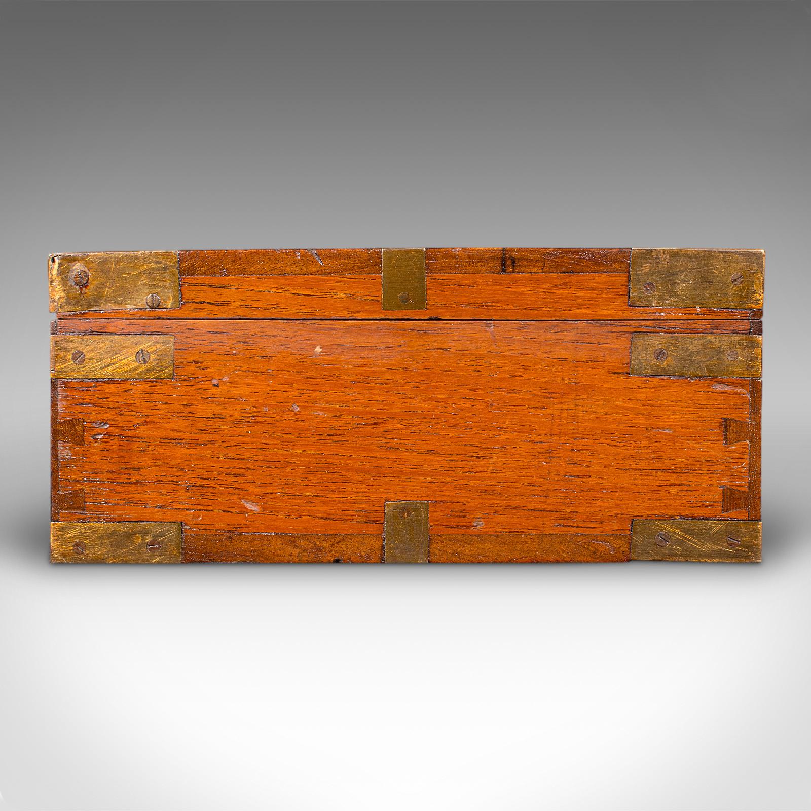 Maletín Antiguo para Escopeta, Teca India, Latón, Caja para Rifle, Victoriano, Circa 1900 Indio en venta