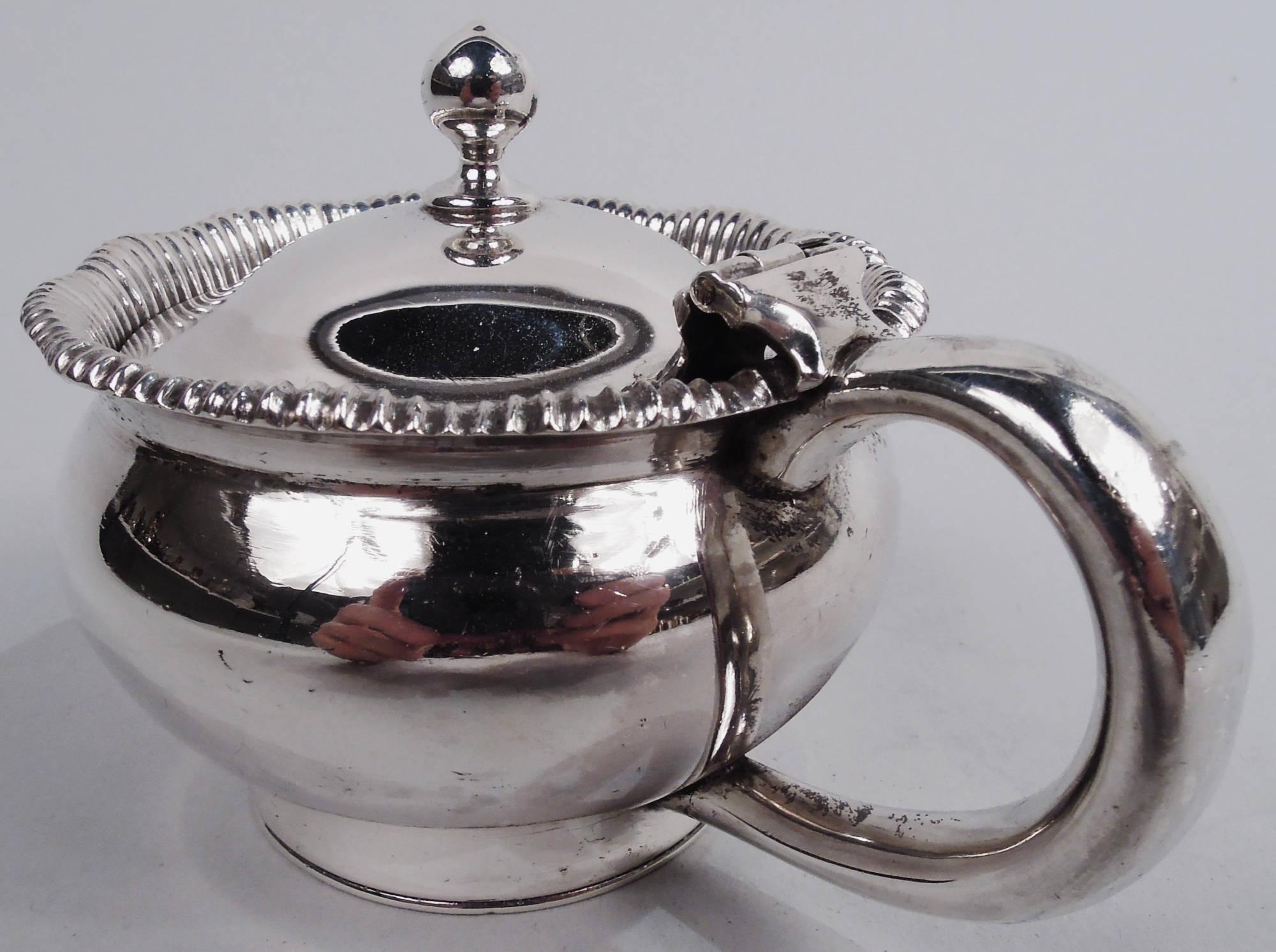 Antiker Shreve, Crump & Low Klassischer Senftopf aus Sterlingsilber (amerikanisch) im Angebot