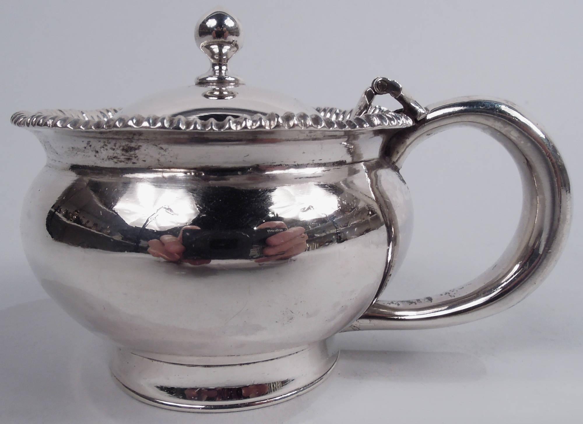Antiker Shreve, Crump & Low Klassischer Senftopf aus Sterlingsilber im Zustand „Gut“ im Angebot in New York, NY