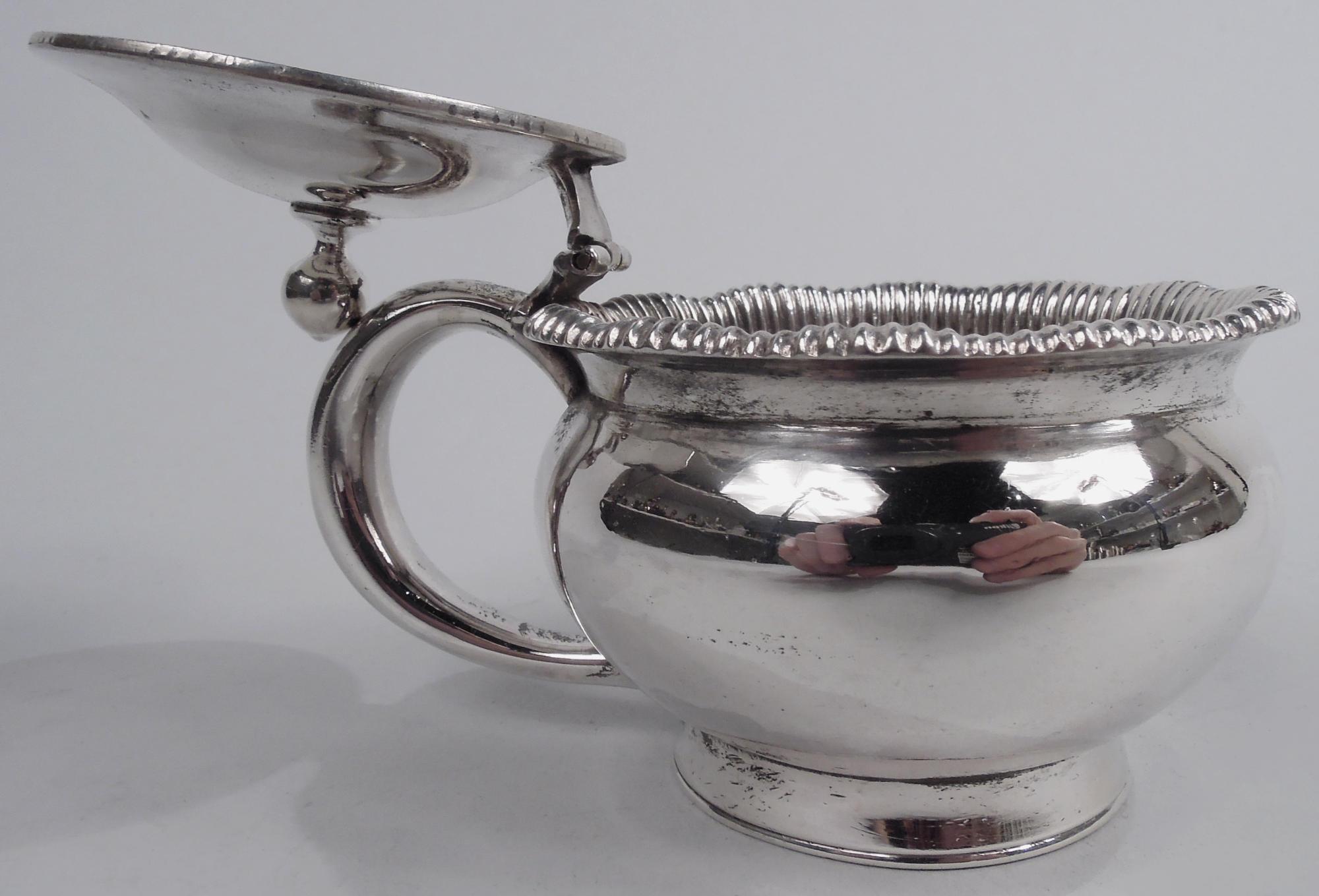 Antiker Shreve, Crump & Low Klassischer Senftopf aus Sterlingsilber im Angebot 1