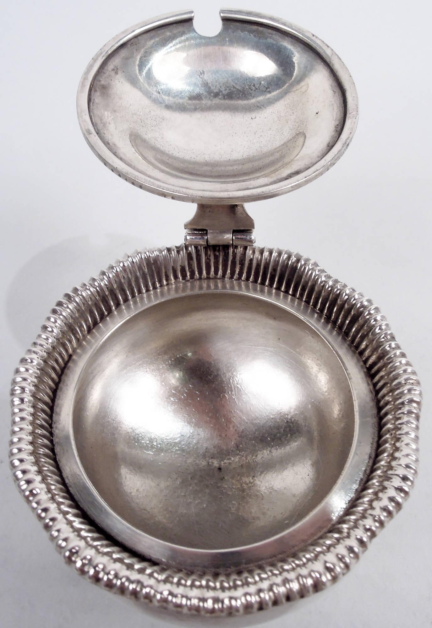 Antiker Shreve, Crump & Low Klassischer Senftopf aus Sterlingsilber im Angebot 2