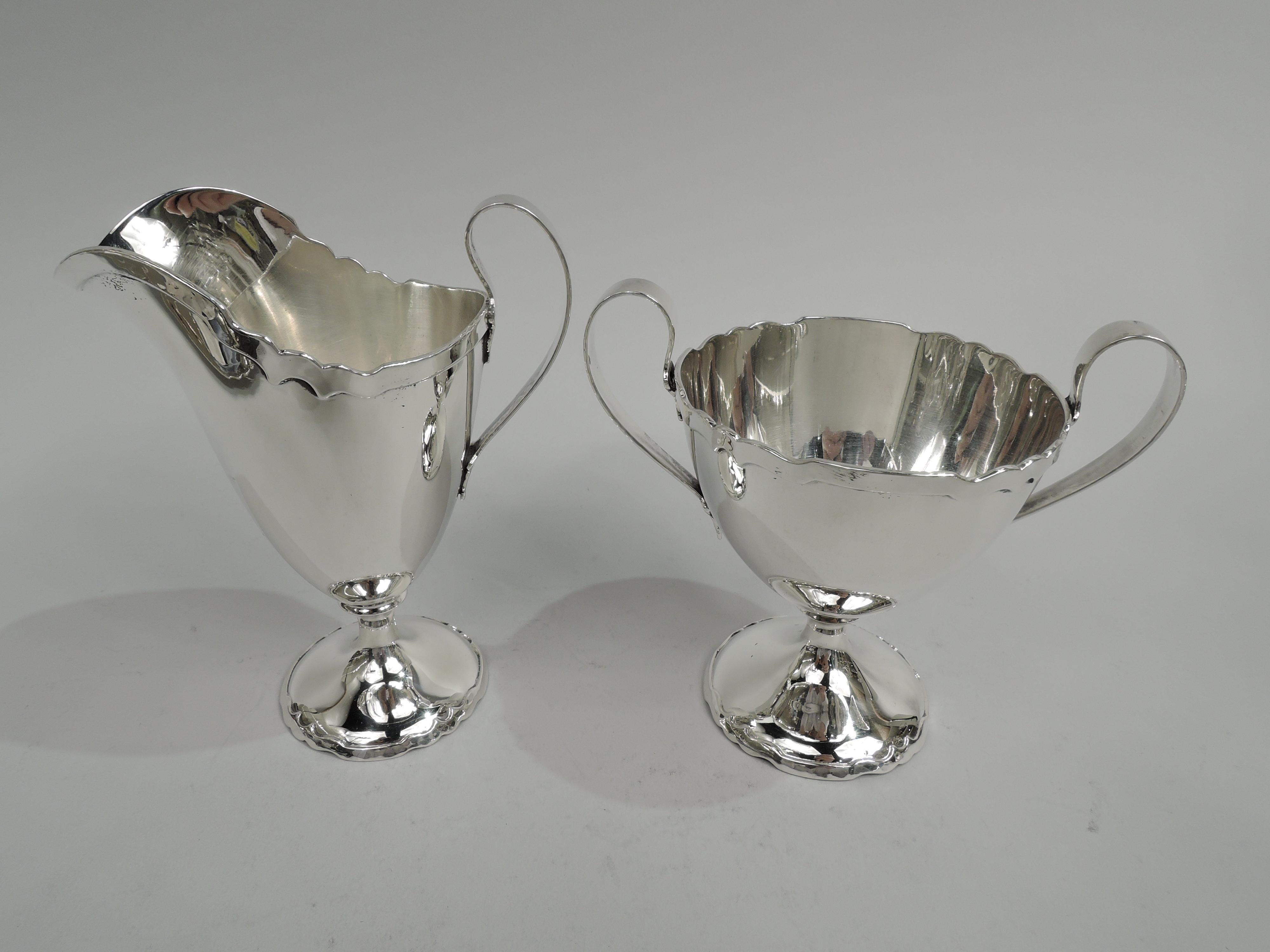 Antique Shreve Modern Georgian Sterling Silver Coffee Set on Tray 1