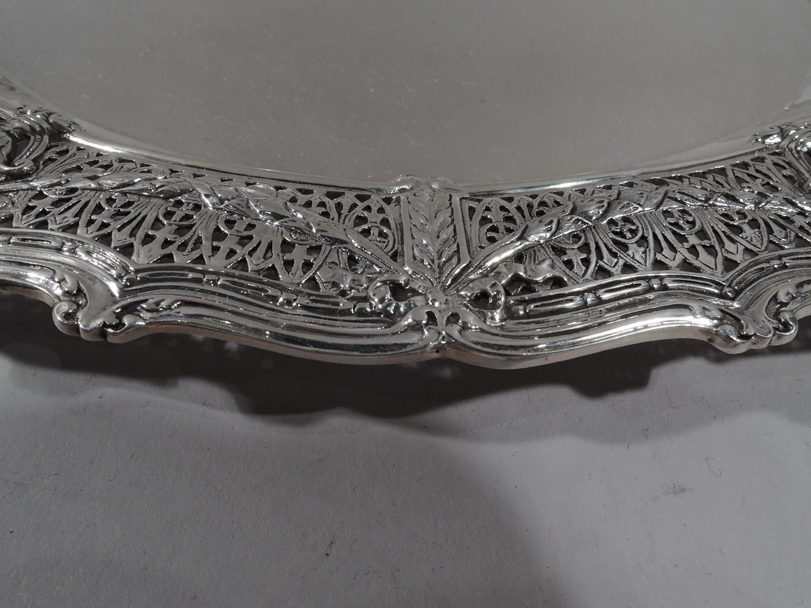 Regency Revival Antique Shreve Sterling Silver Tray in Desirable Adam Pattern