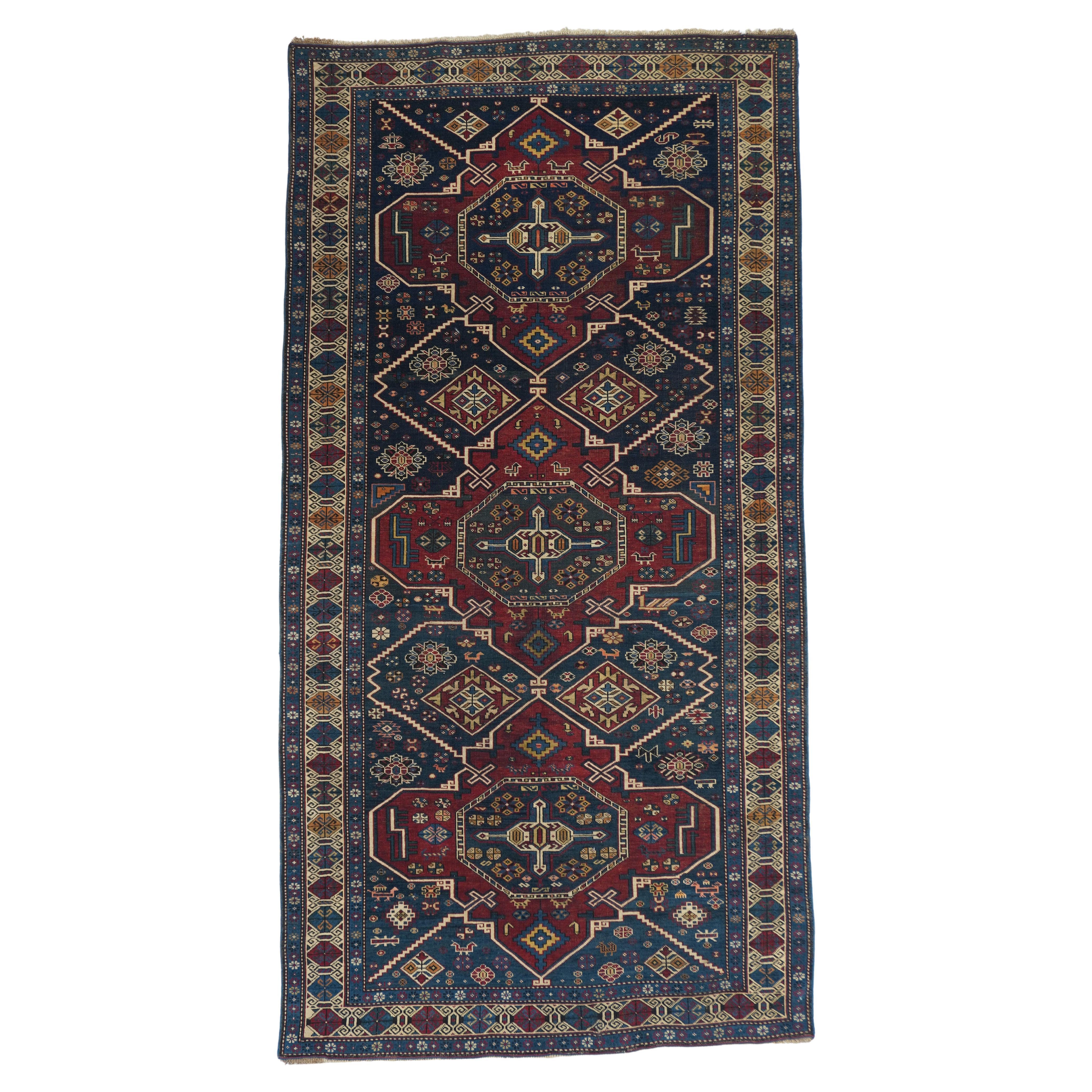 Tapis Shrivan ancien de 4'4'' x 8'5'' cm