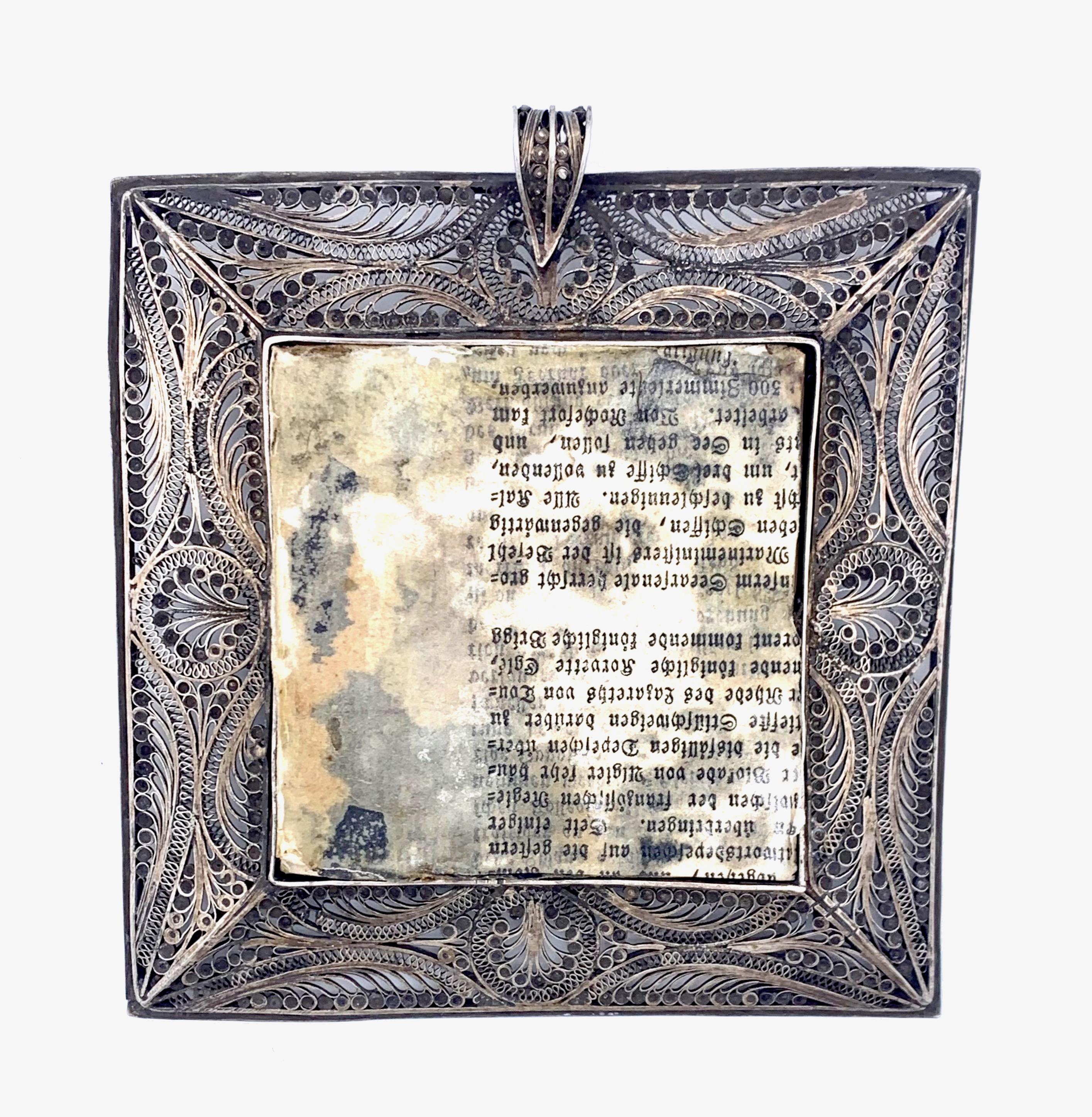 This miniature relief portrait of King Ludwig I. of Bavaria is made out of chased silver. I has been executed by Ludwig Leigh and is signed L.Leigh. The portrait is mounted on velvet in a silver filigree frame.
King Ludwig I. was famous for his