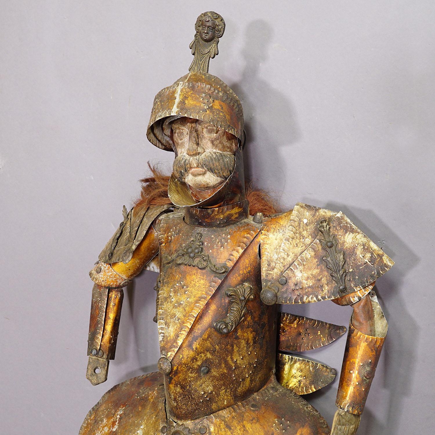 Metal Antique Sicilian Opera dei Pupi Theater Marionette, ca. 1930s For Sale