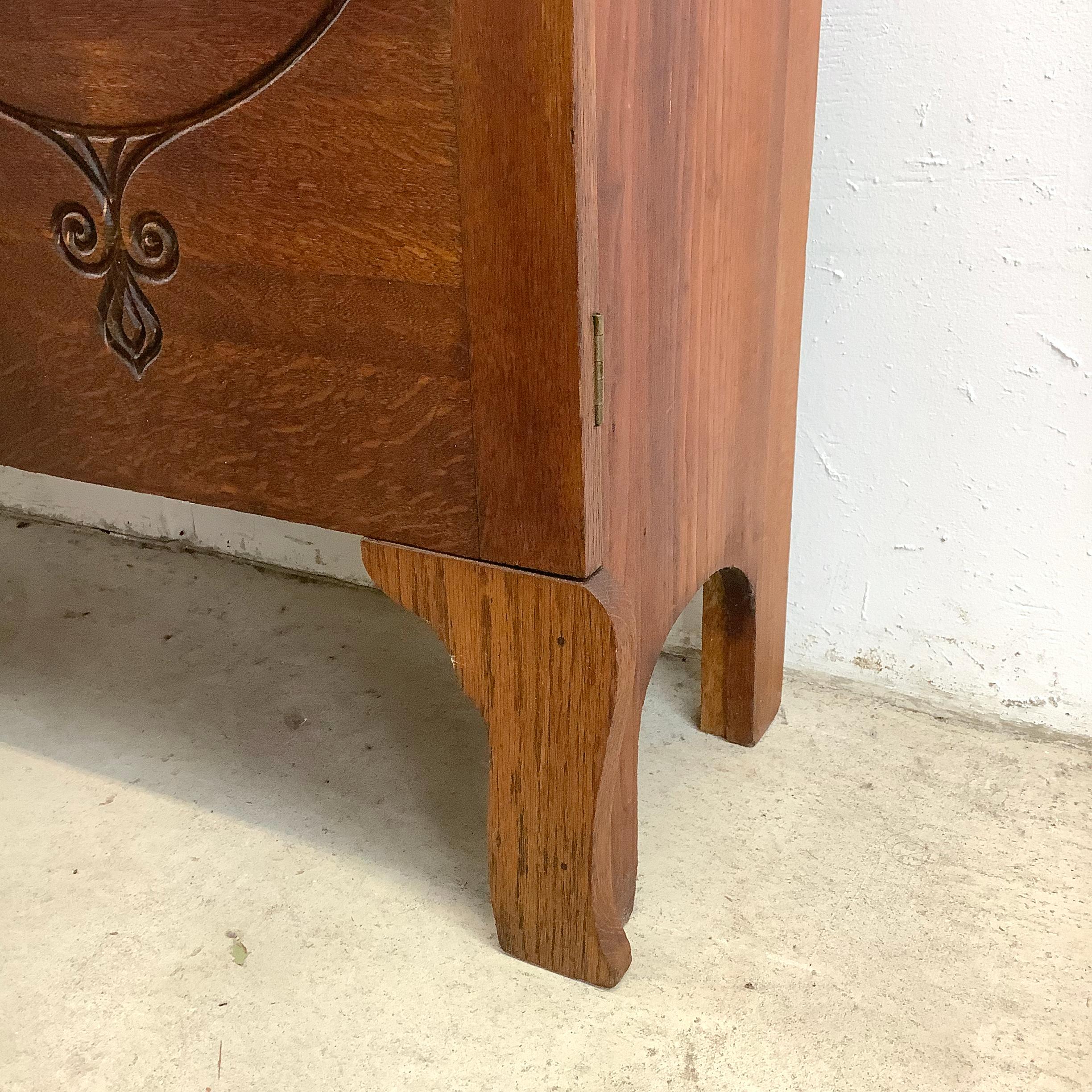Antique Side by Side Cabinet With Drop Front Desk 11