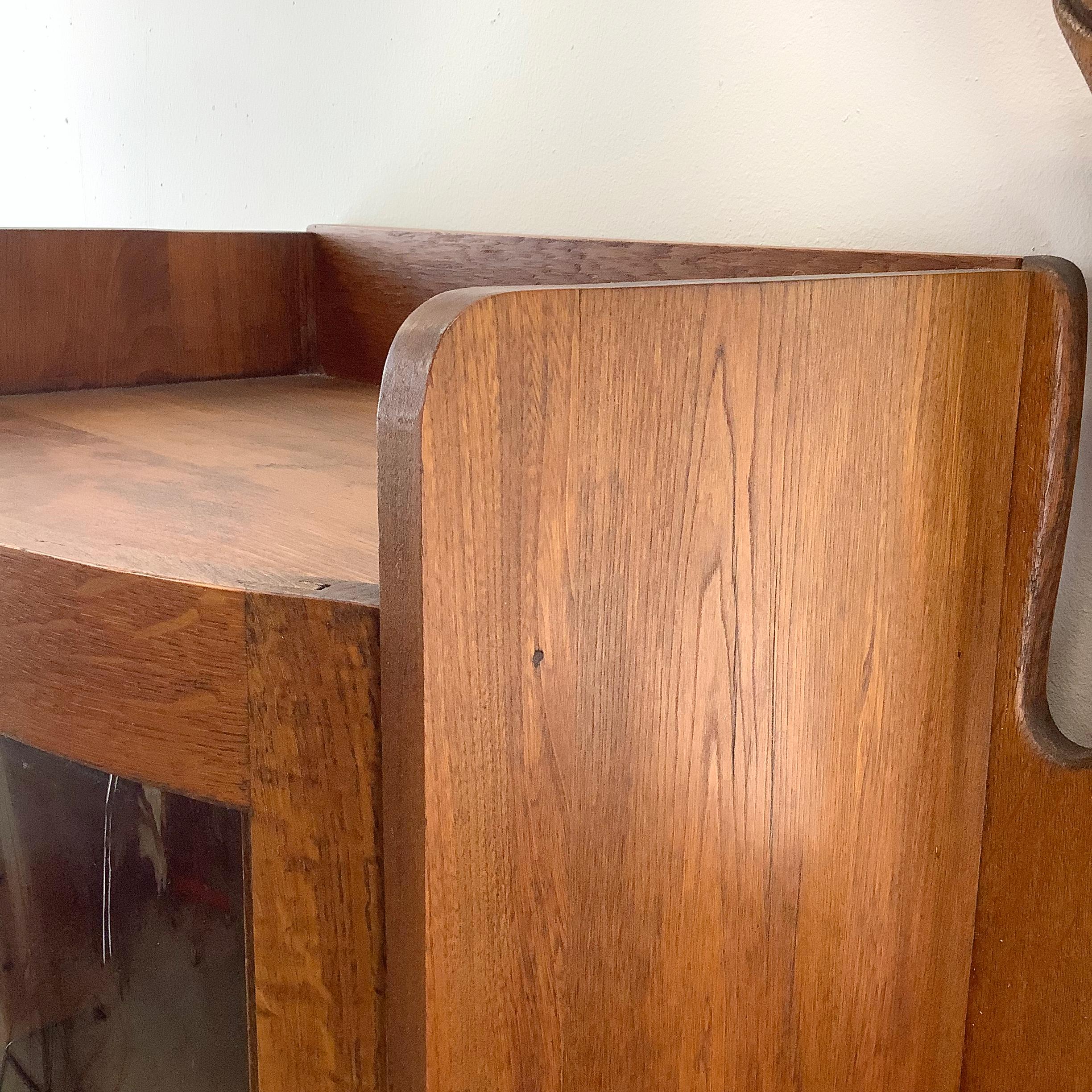 Antique Side by Side Cabinet With Drop Front Desk 12