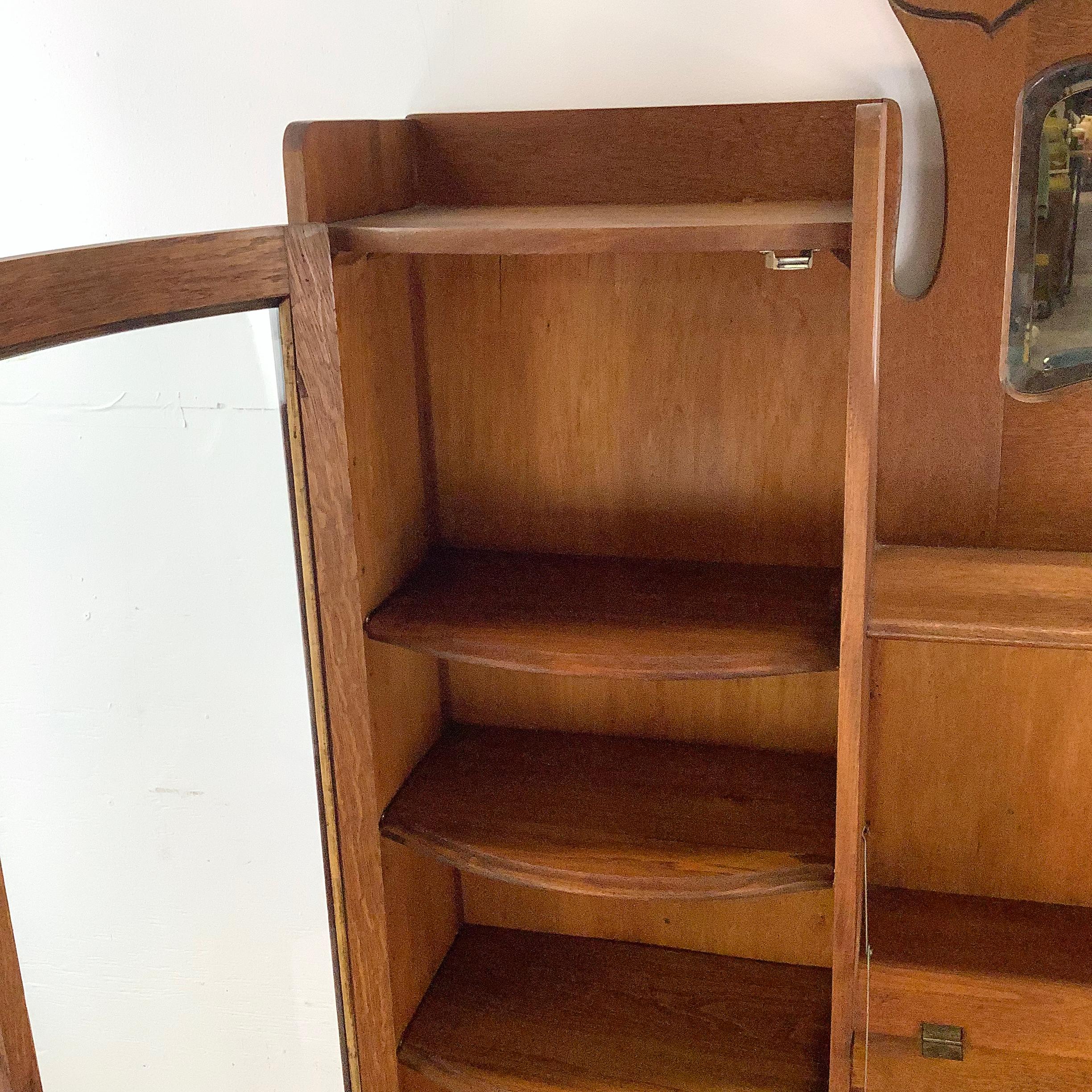 Antique Side by Side Cabinet With Drop Front Desk 1