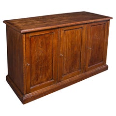 Antique Side Cabinet, English Oak, Hall Cupboard, Country House, Victorian, 1880