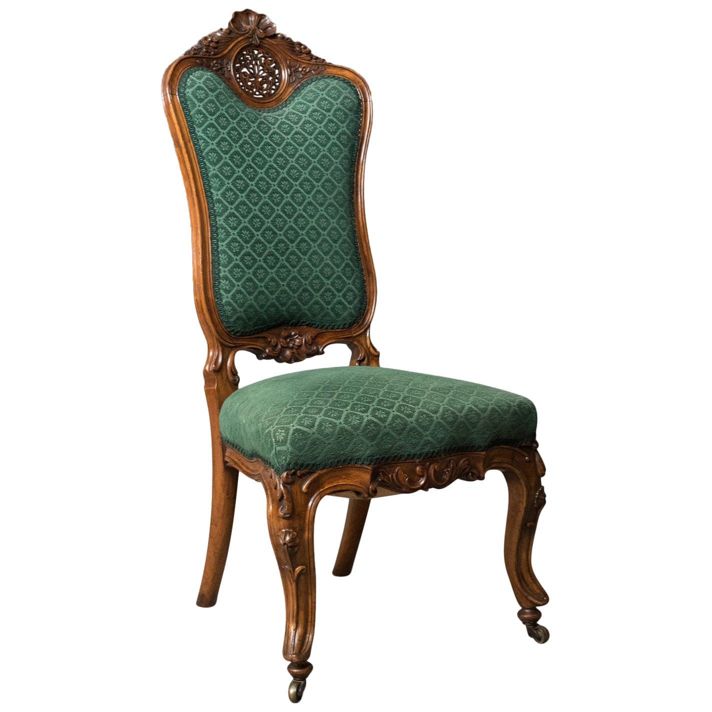 Antique Side Chair, 19th Century, Nursing, Salon, English, Walnut, circa 1820