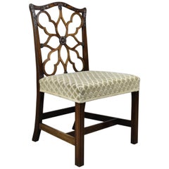 Antique Side Chair Victorian English Mahogany Chippendale Revival, circa 1900