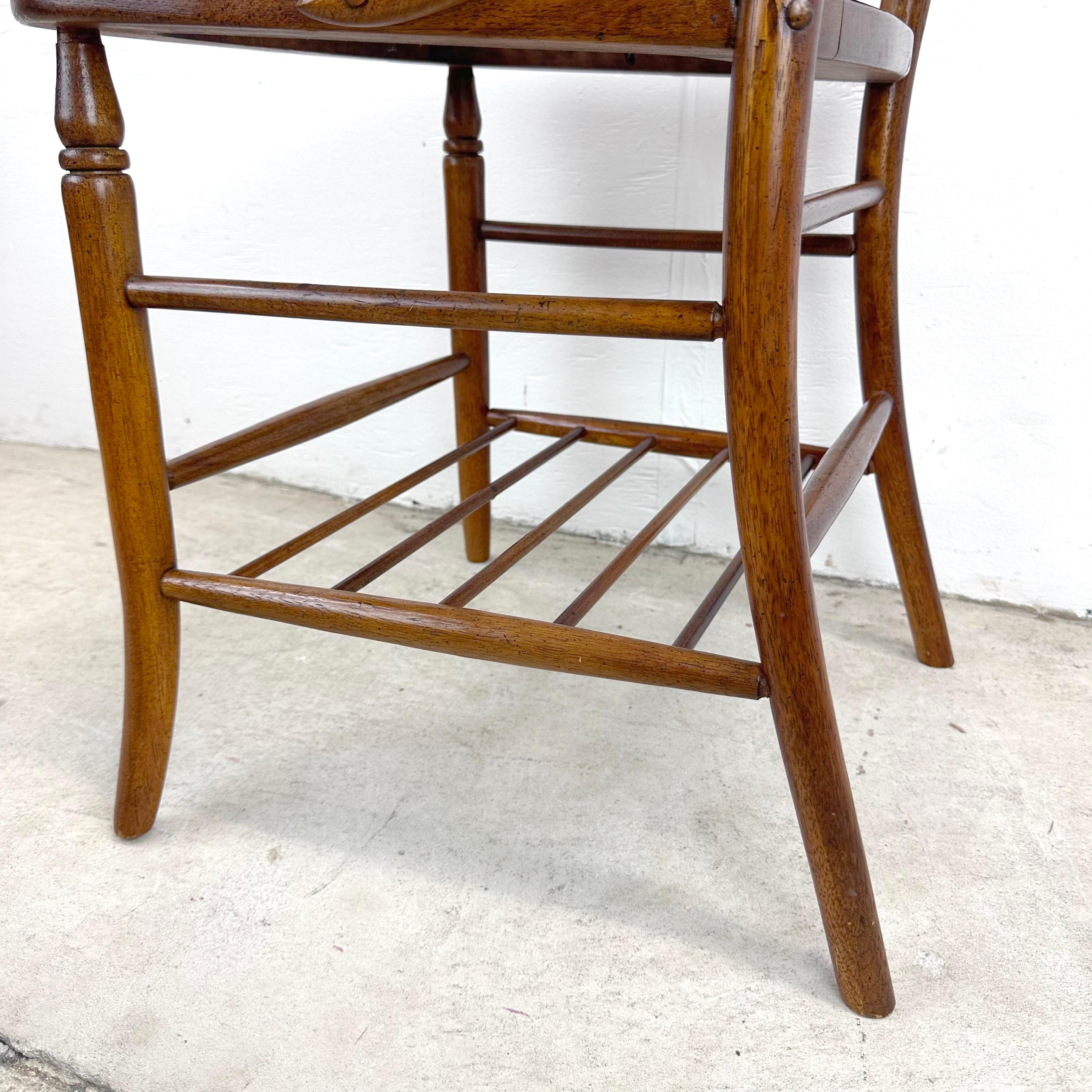 Antique Side Chair With Cane Seat and Spindle Back For Sale 9