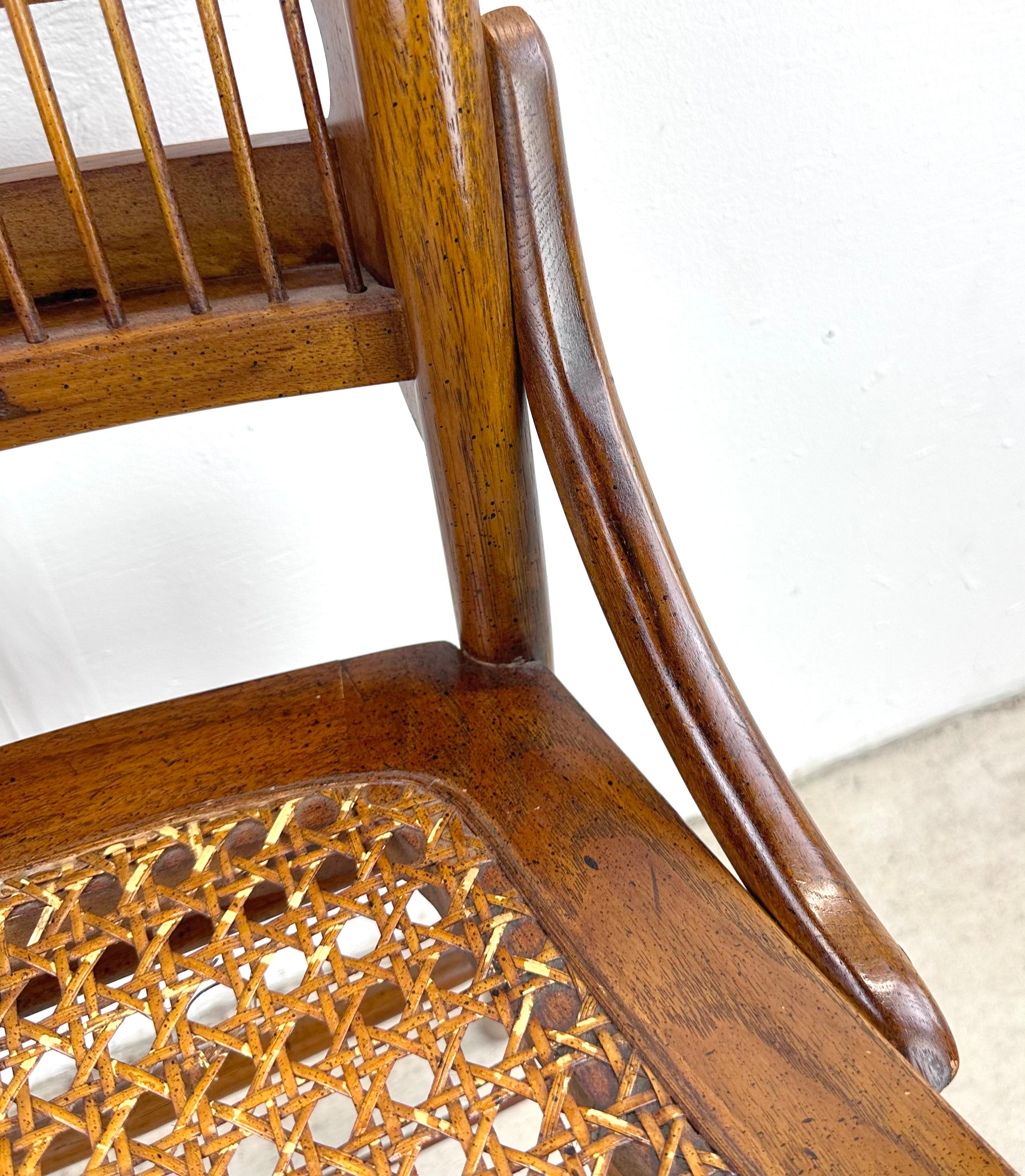 Antique Side Chair With Cane Seat and Spindle Back For Sale 12