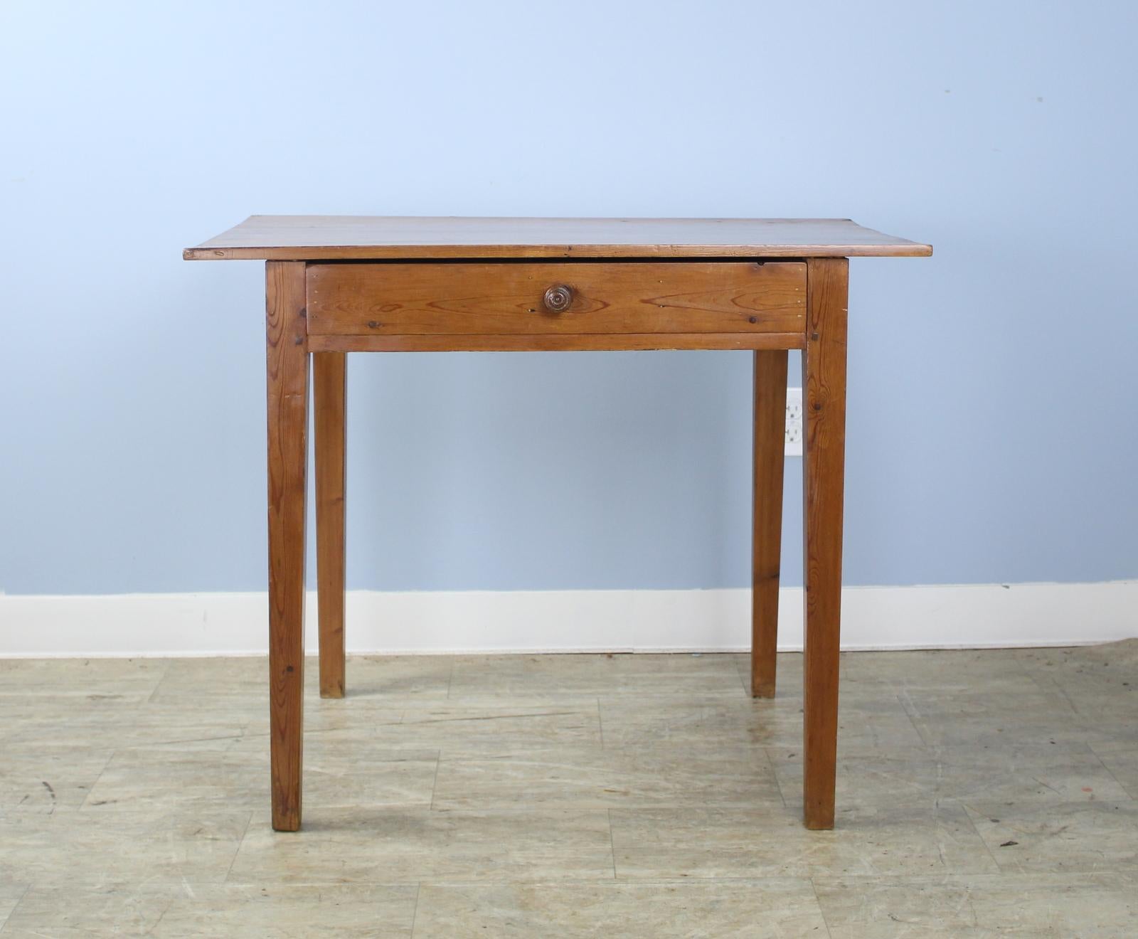 French Antique Side or Writing Table in Pine